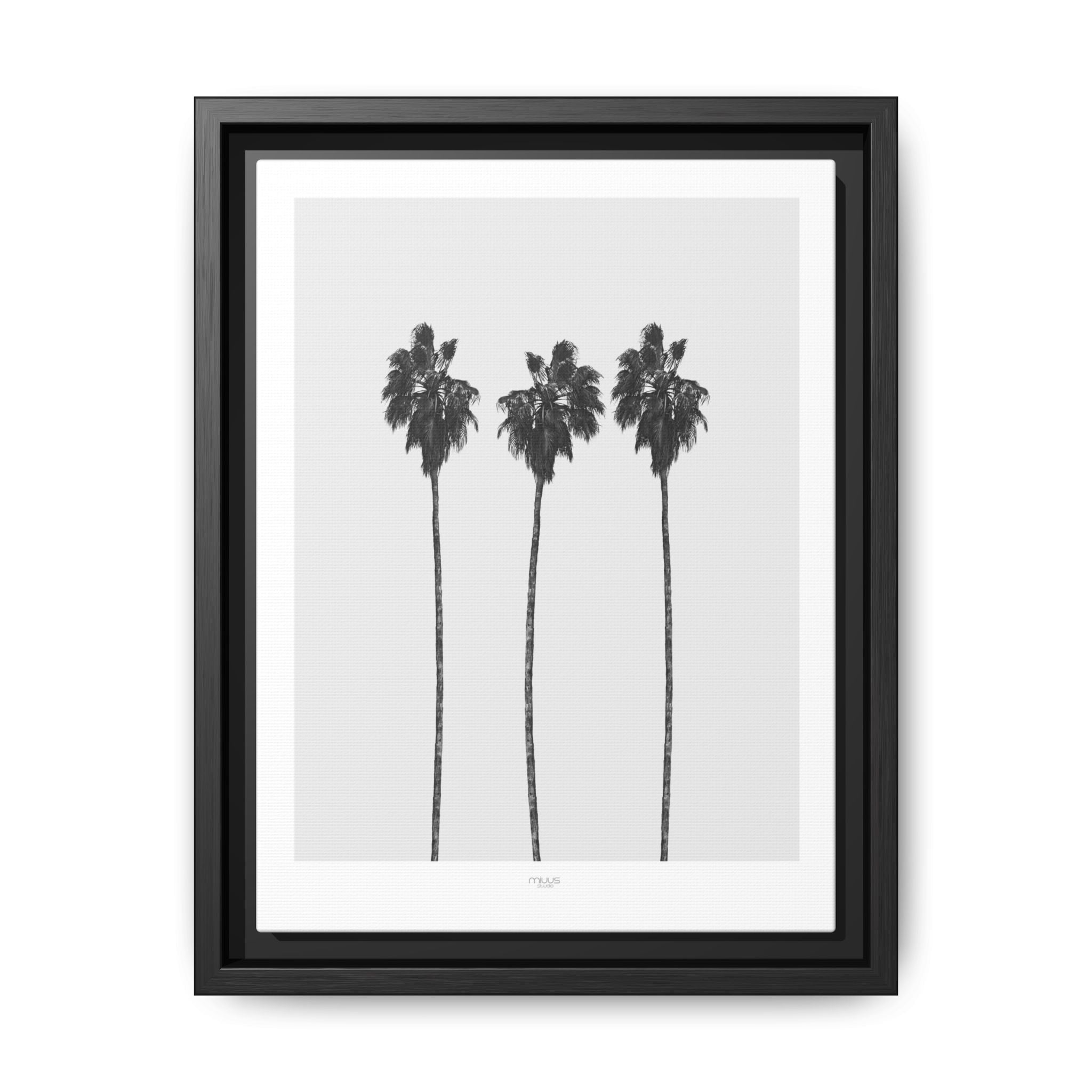 Silver Coast Palm Trio - Framed