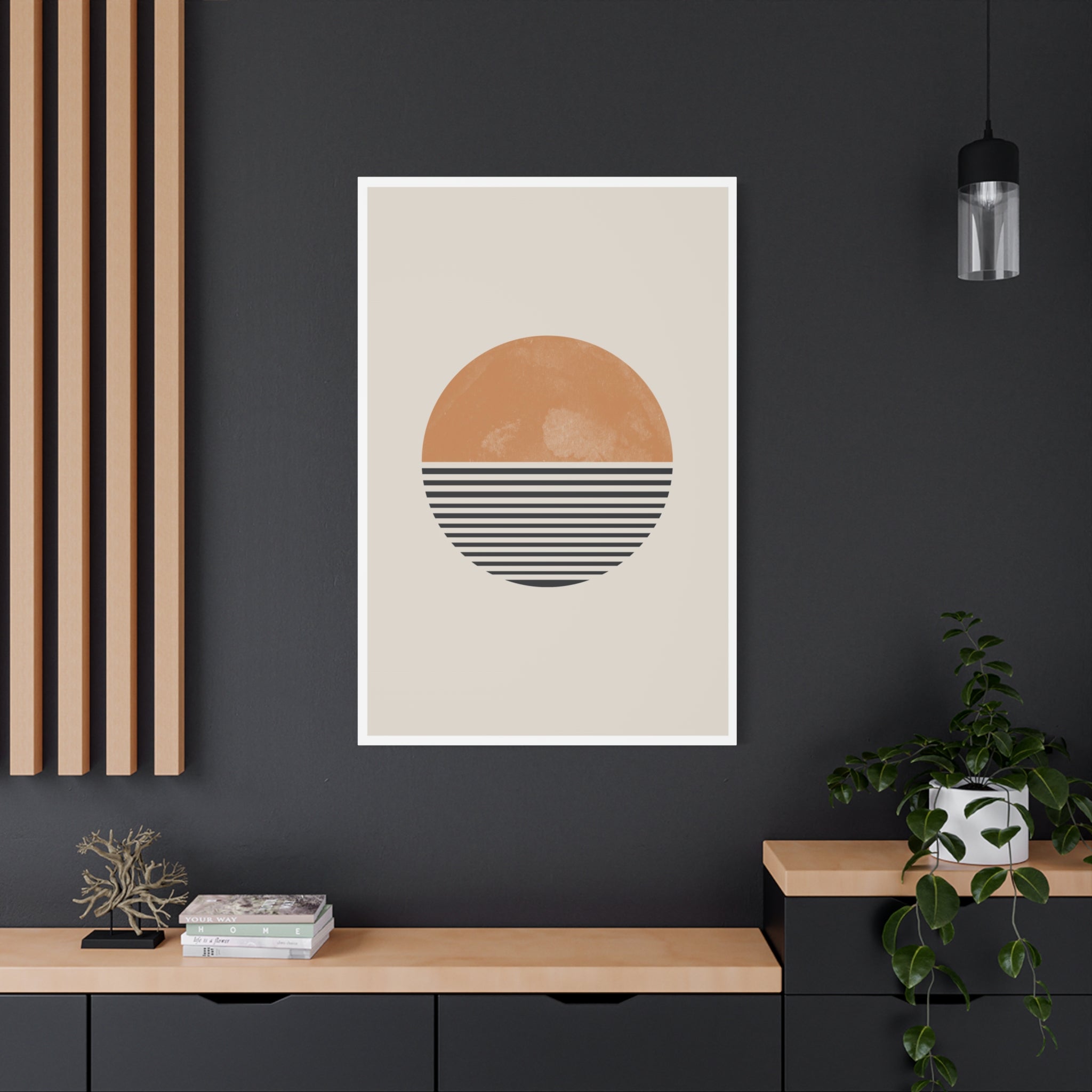 Amber Horizon Echoes - Canvas