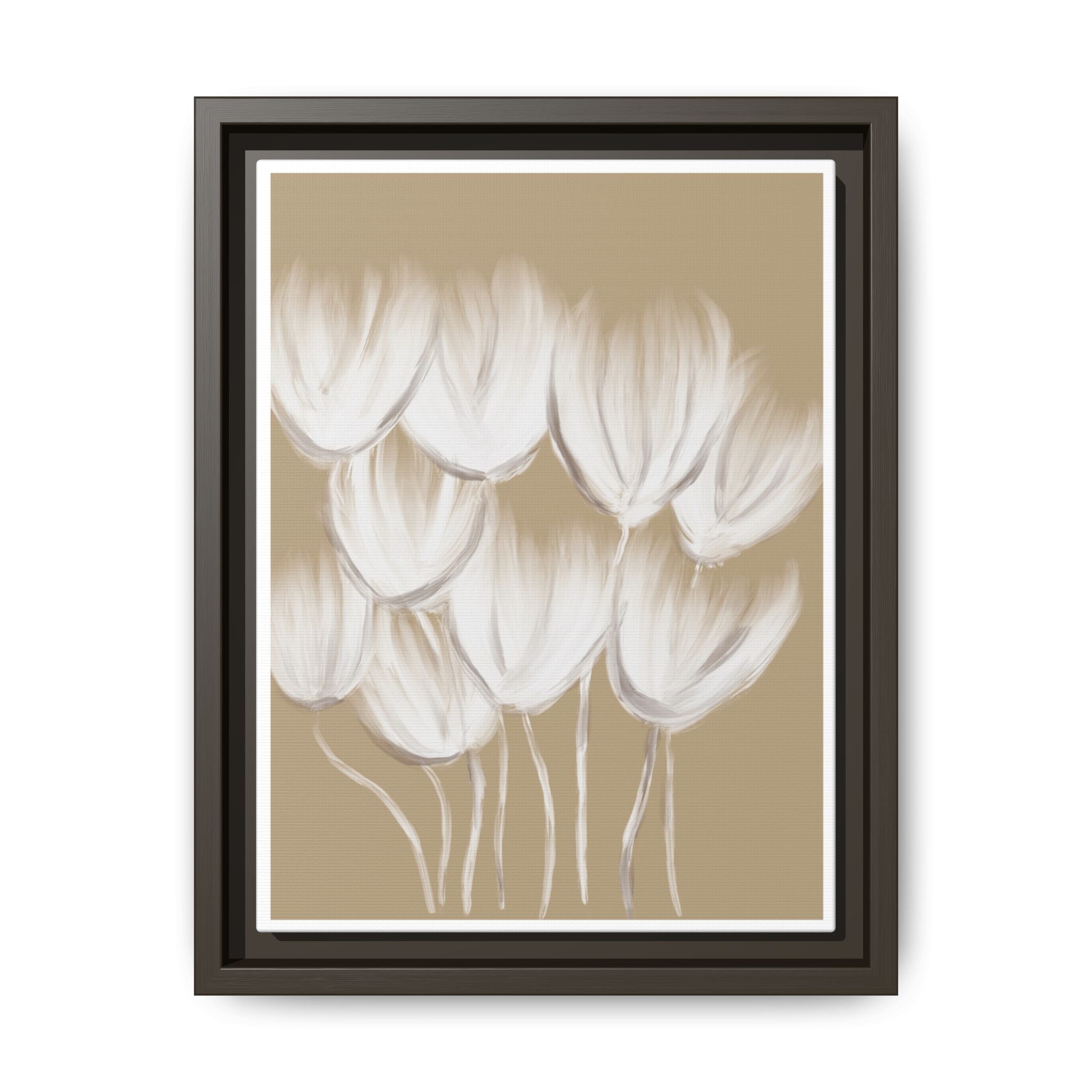 Ivory Petal Stillness - Framed