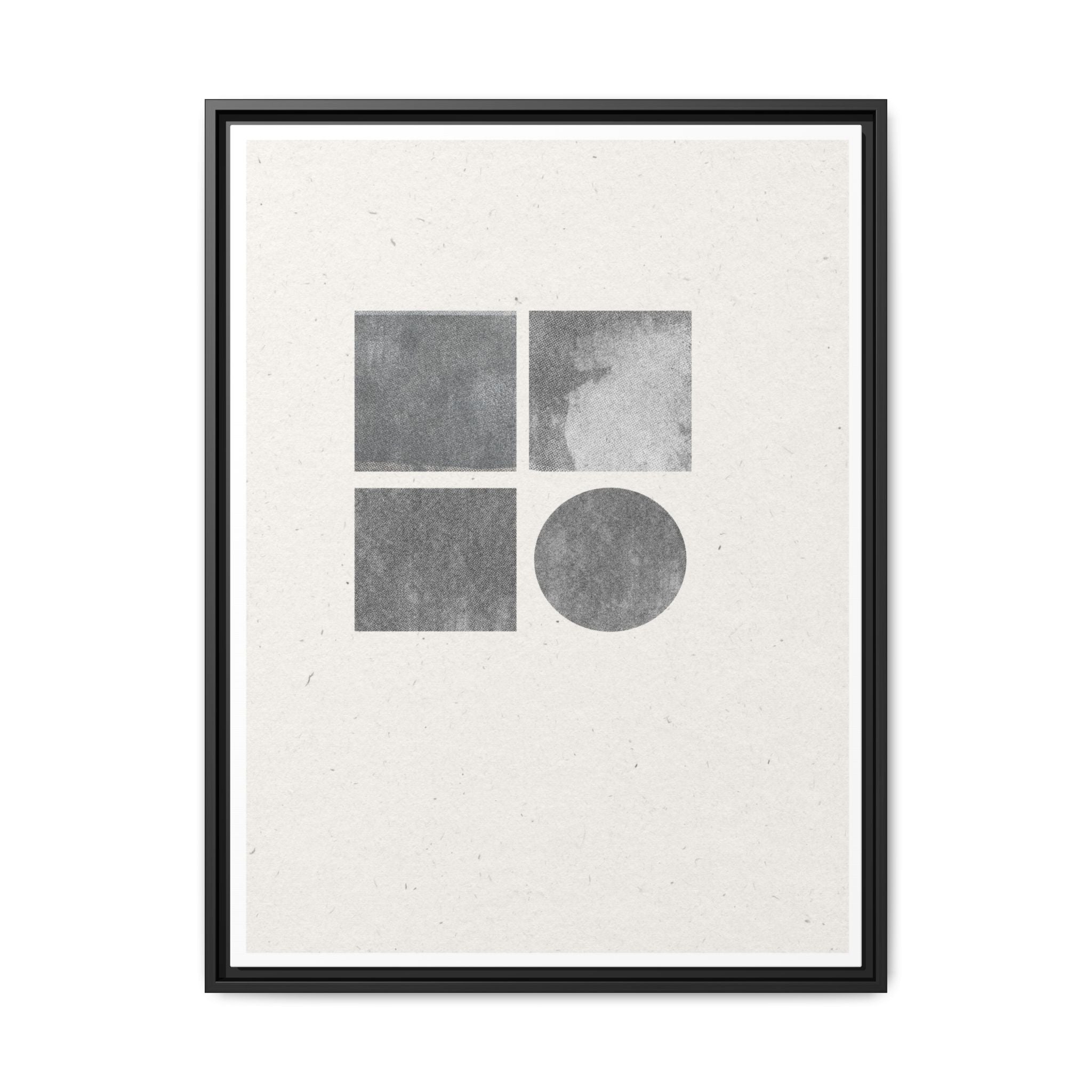 Muted Geometry Quartet - Framed