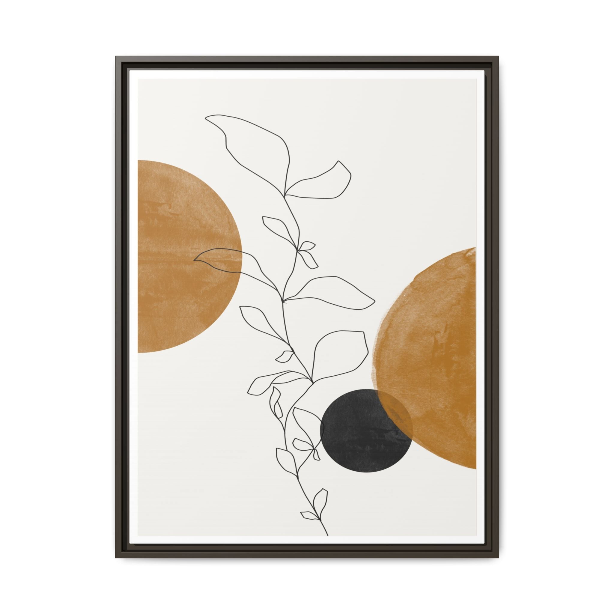 Amber Botanical Drift - Framed