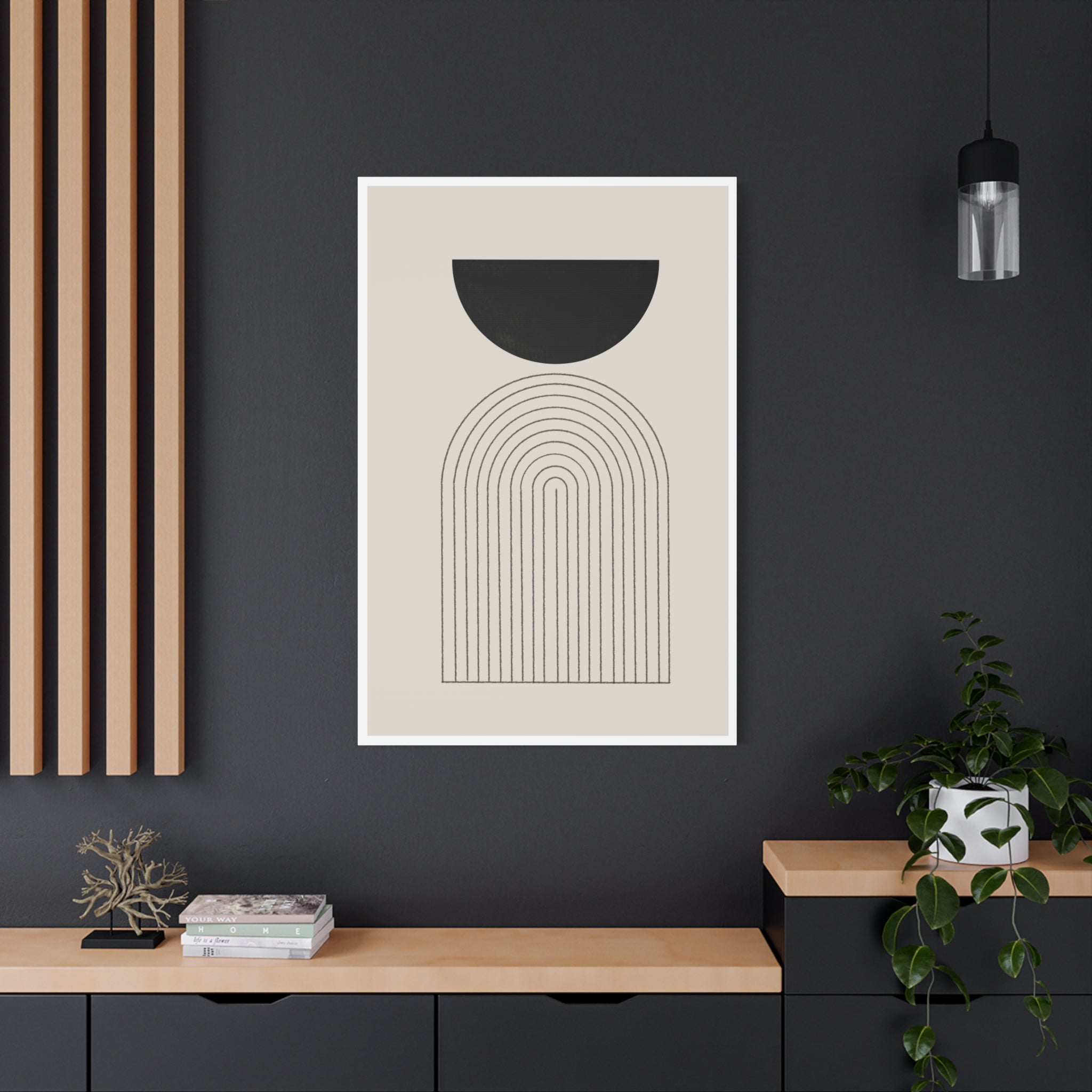 Midnight Portal Lines - Canvas