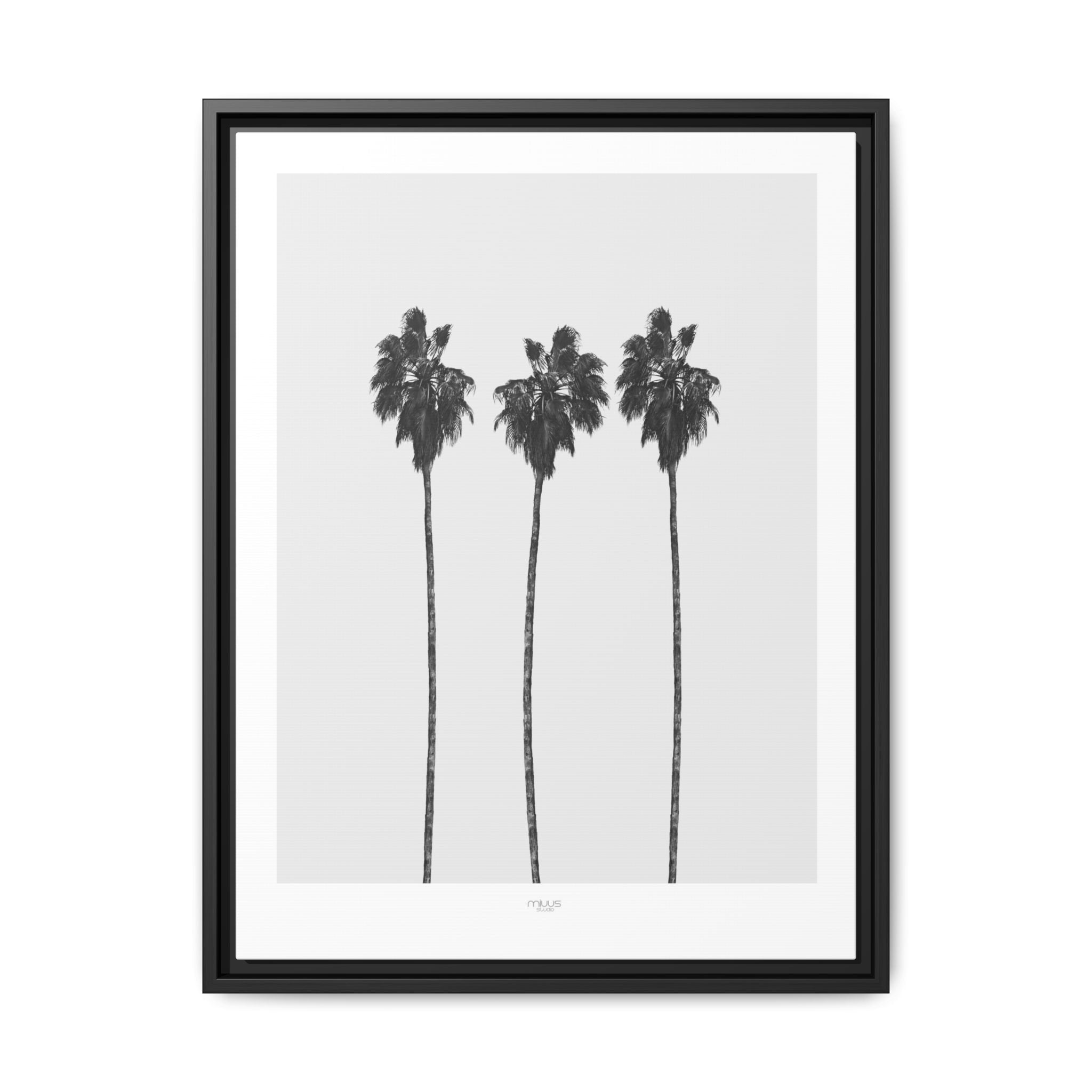 Silver Coast Palm Trio - Framed