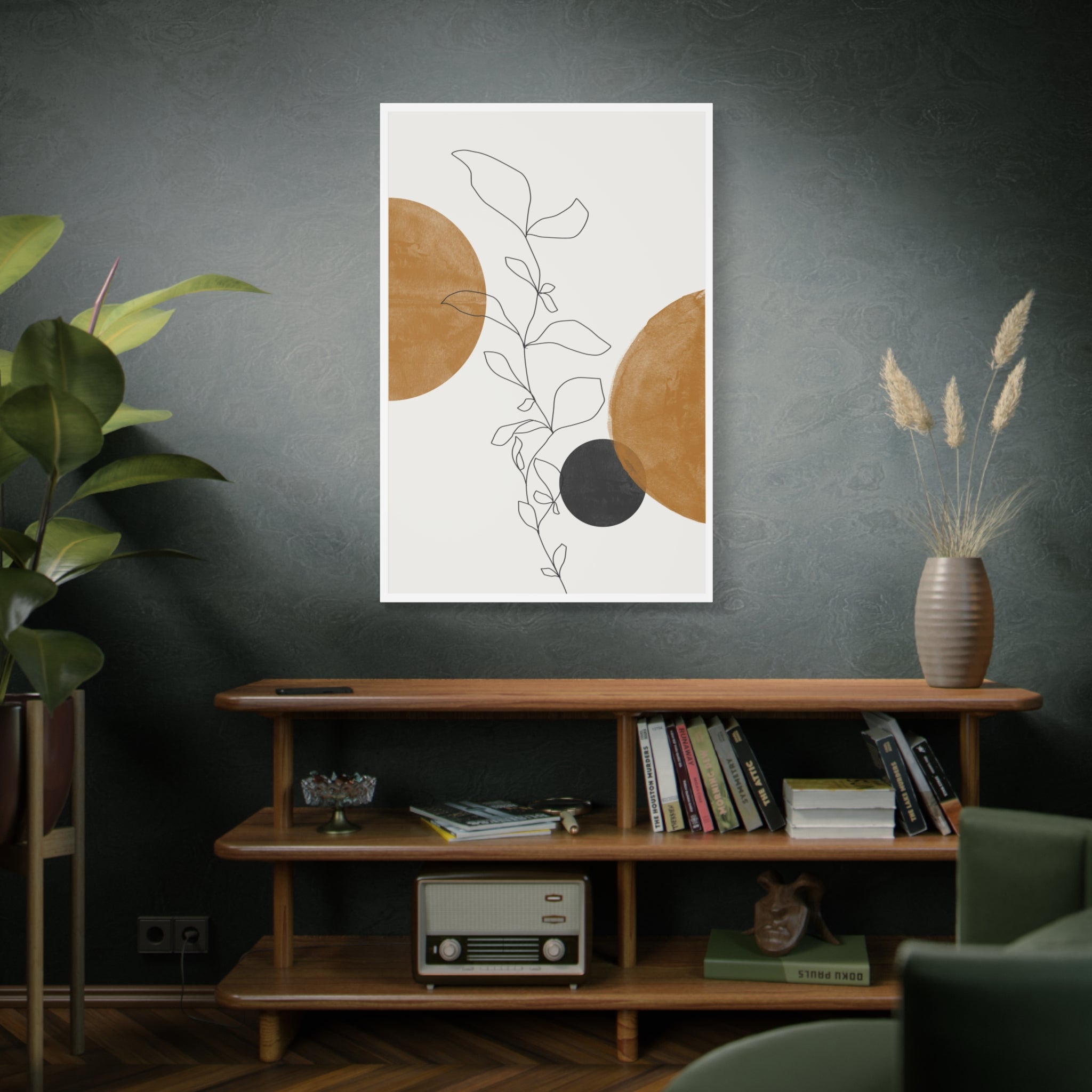 Amber Botanical Drift - Canvas