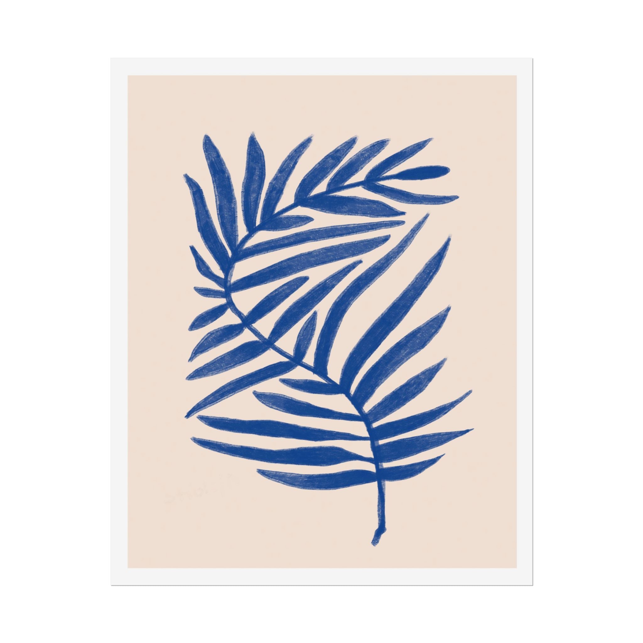 Sapphire Frond Harmony - Poster