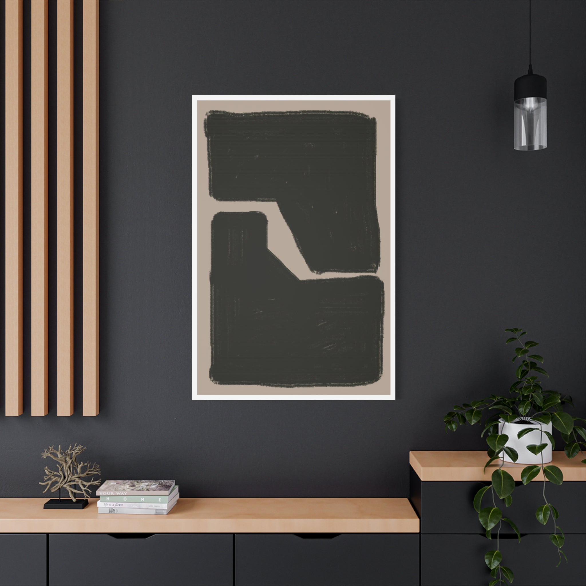 Midnight Geometry Passage - Canvas