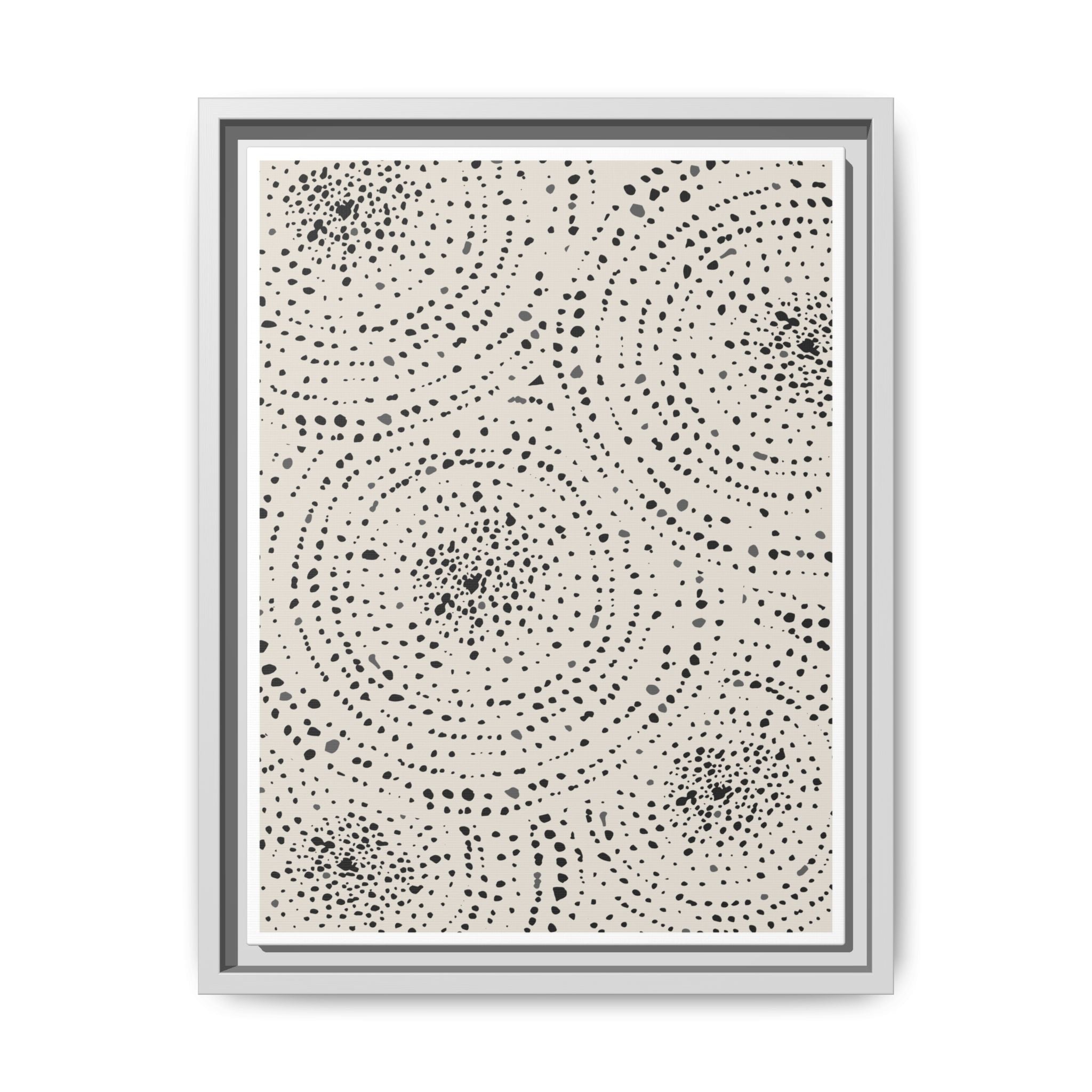 Celestial Pebble Drift Patterns - Framed