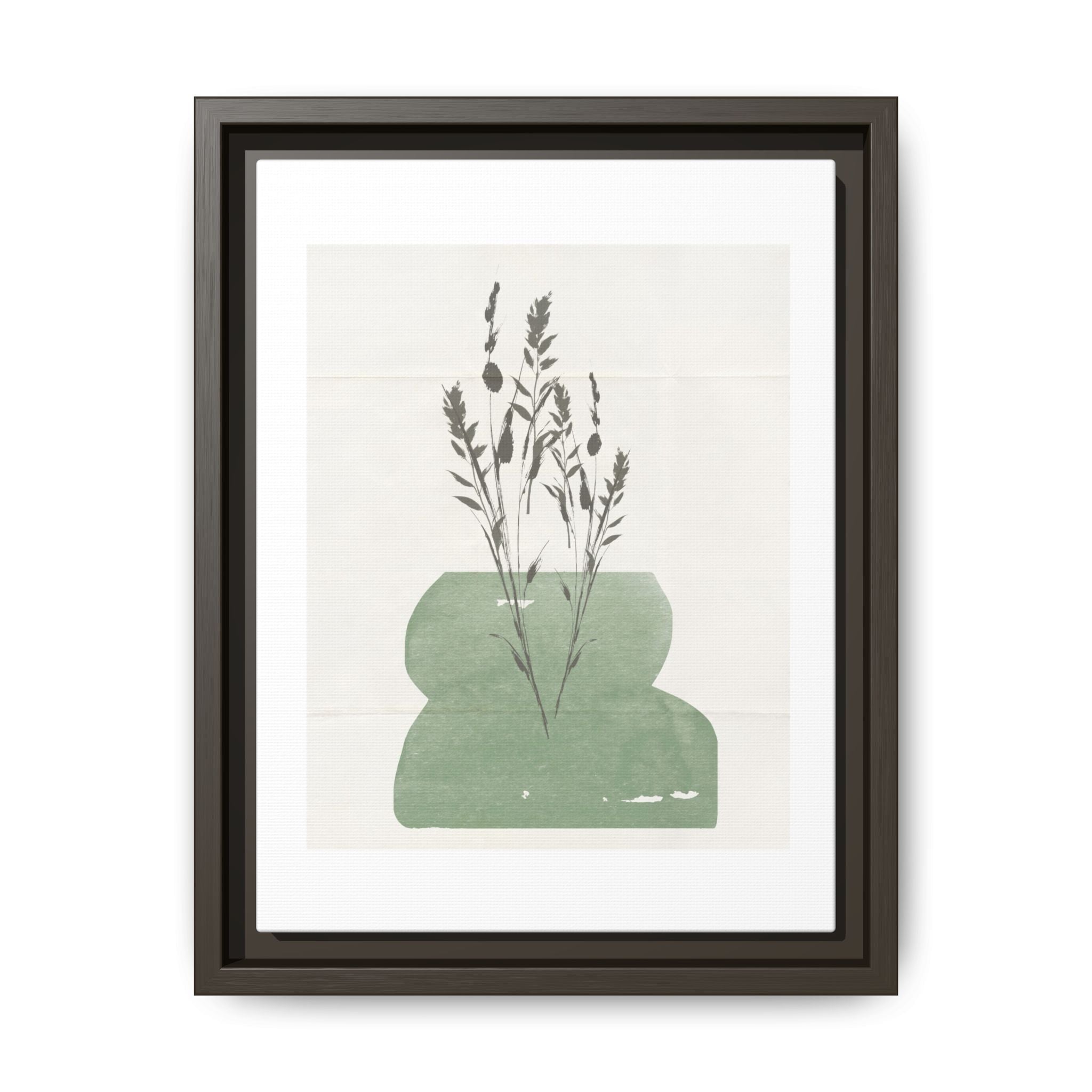 Sage Meadow Silhouette - Framed