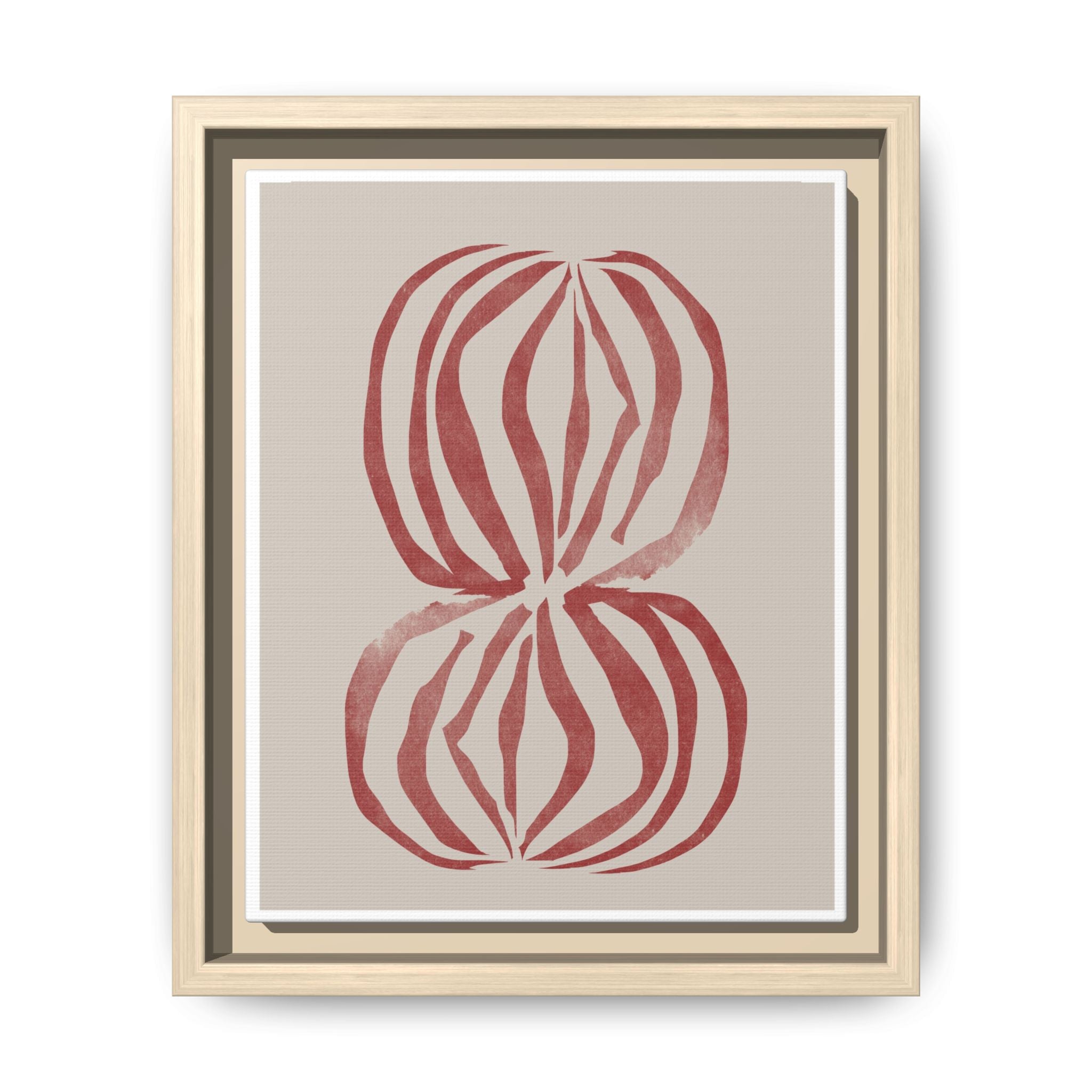 Crimson Petal Echoes - Framed