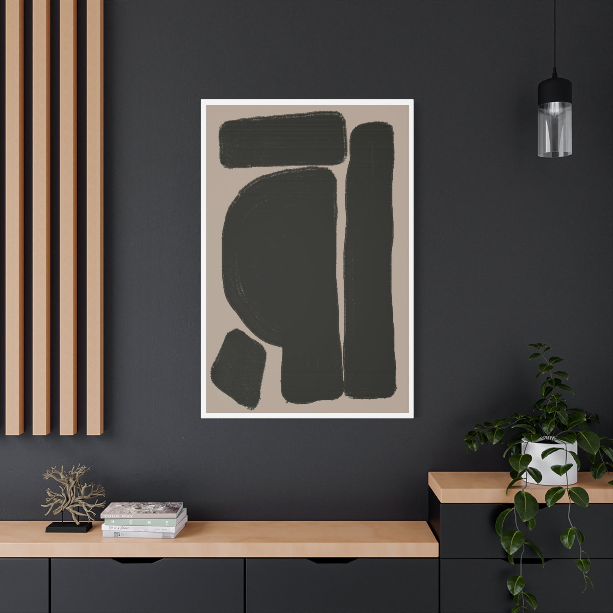 Velvet Obsidian Forms - Canvas