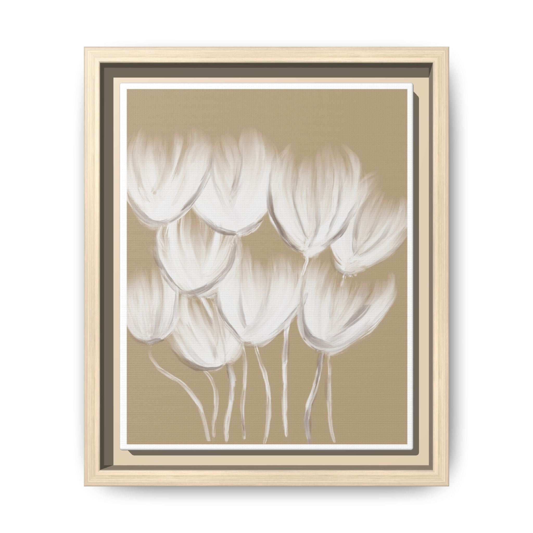 Ivory Petal Stillness - Framed