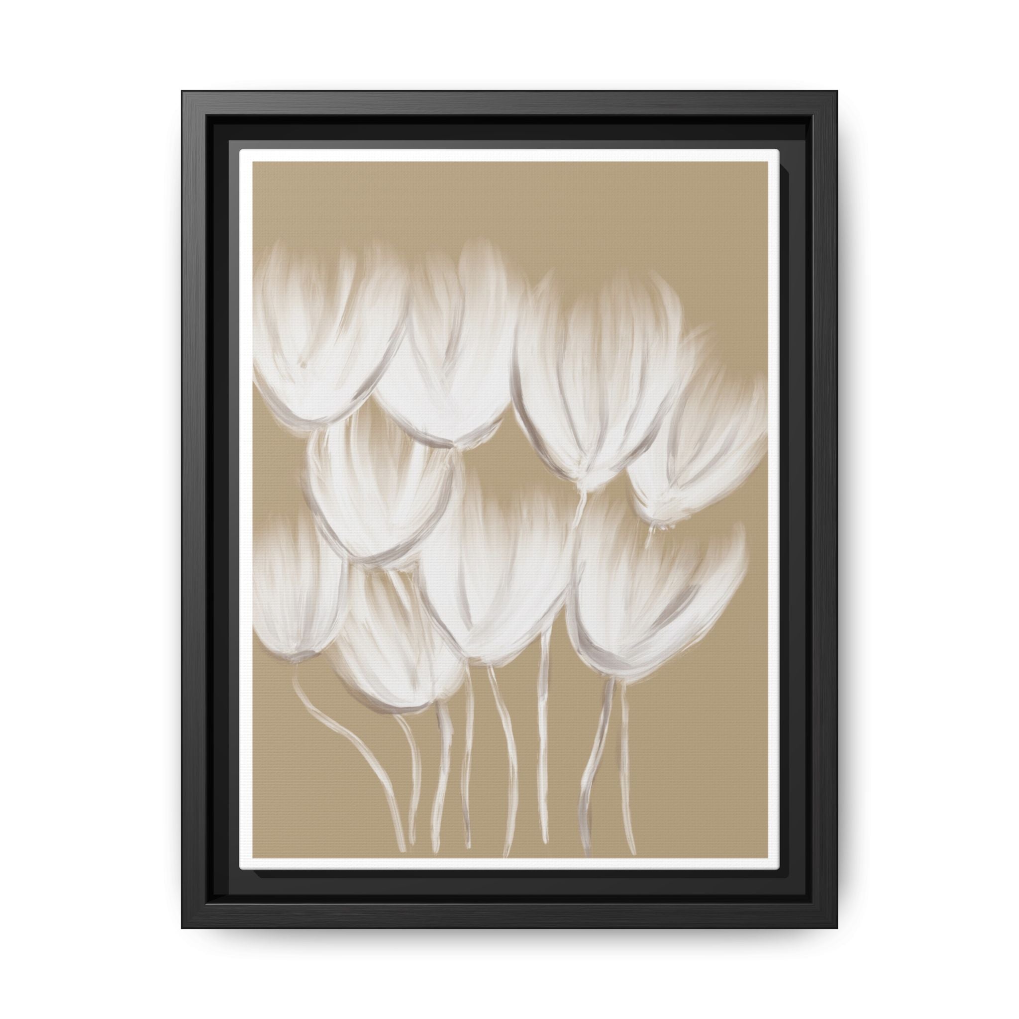 Ivory Petal Stillness - Framed