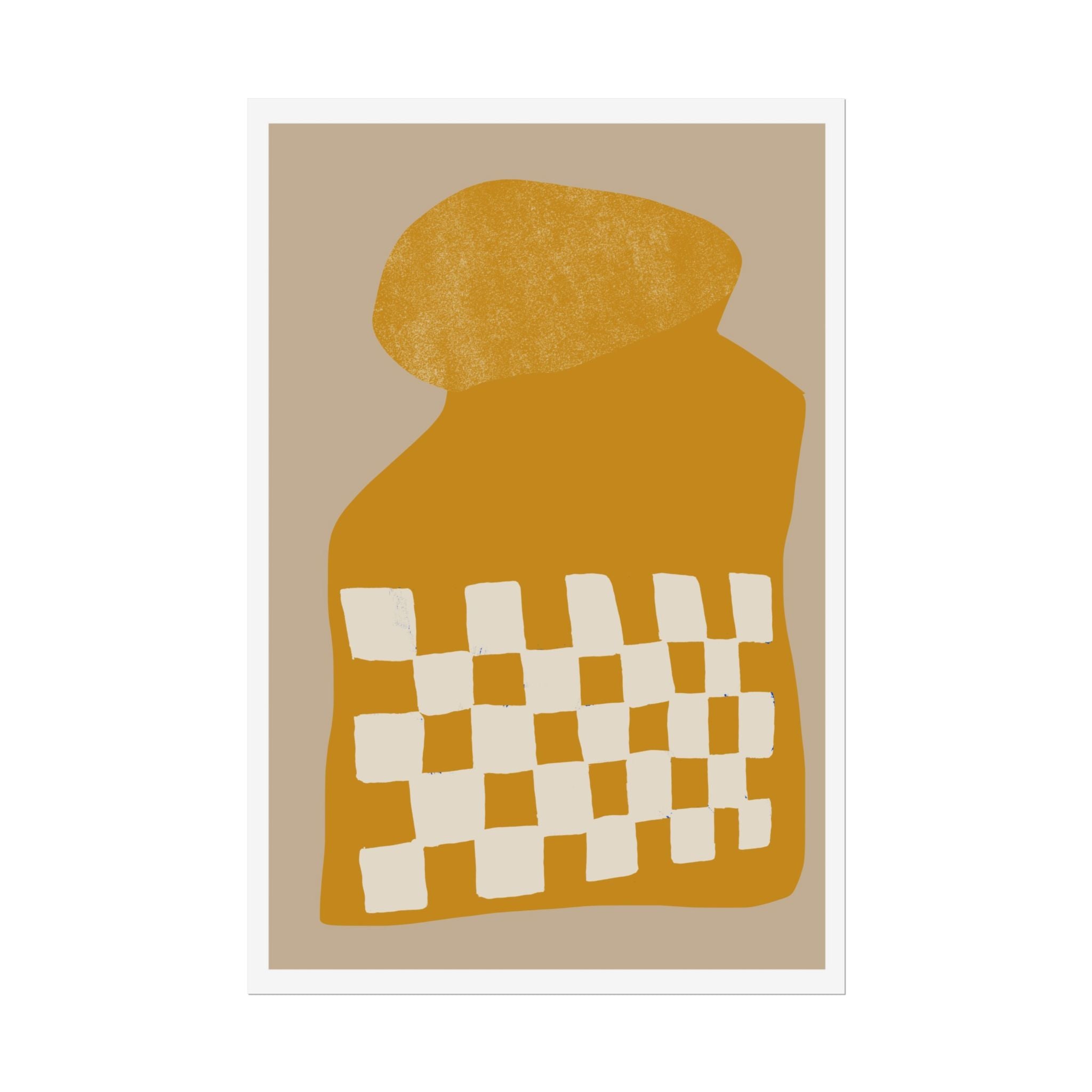 Golden Mosaic Bloom - Poster