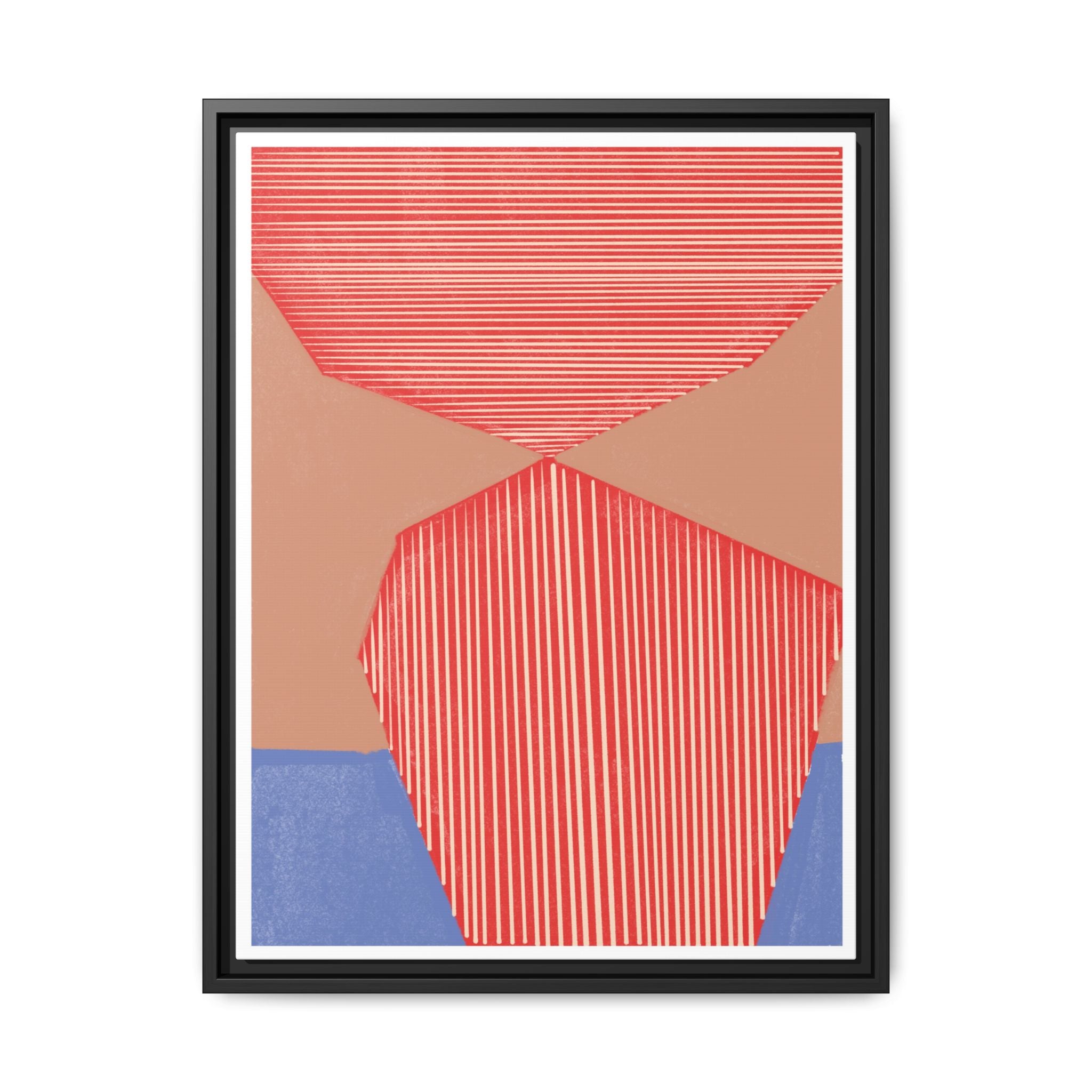 Crimson Axis Drift - Framed