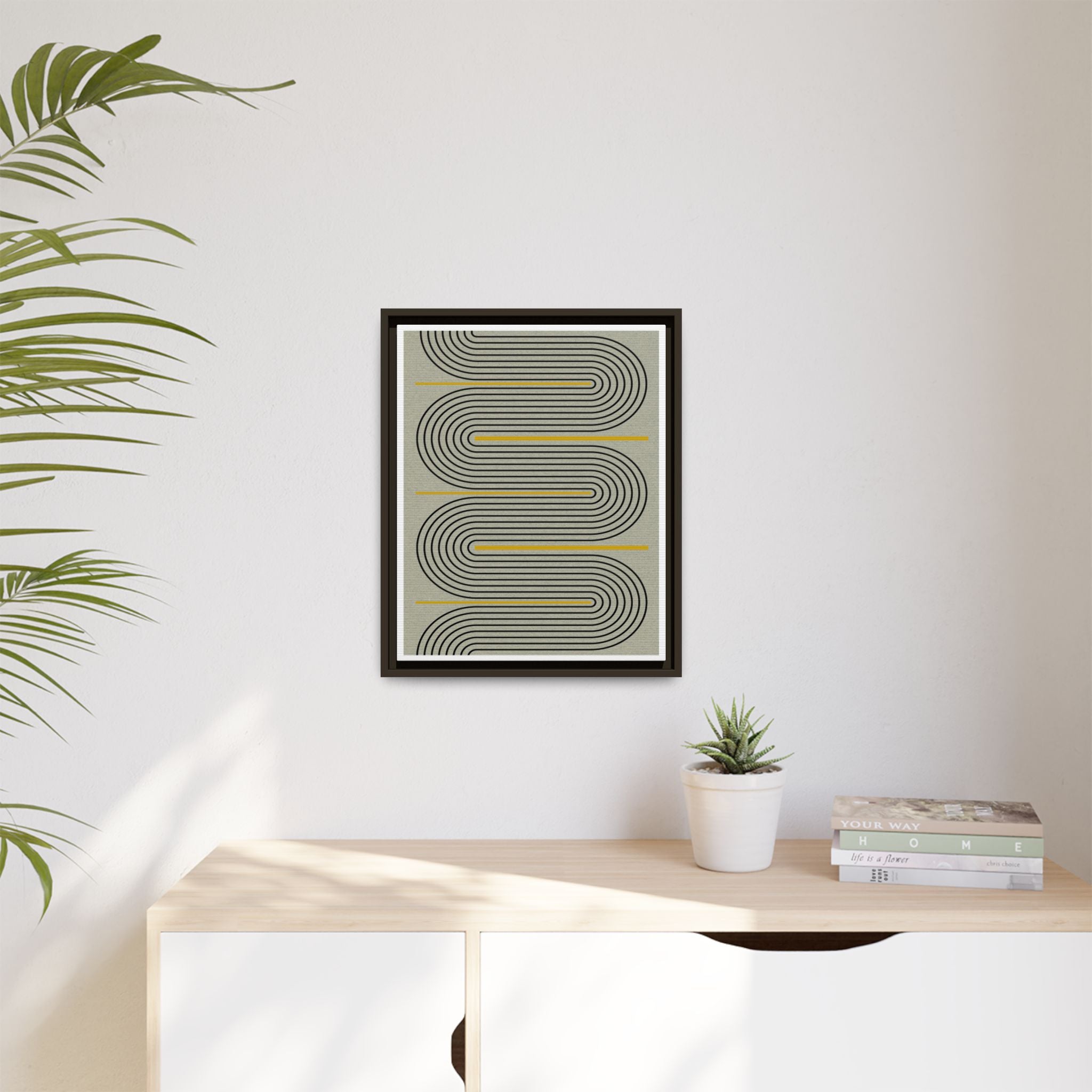 Golden Current Geometry - Framed
