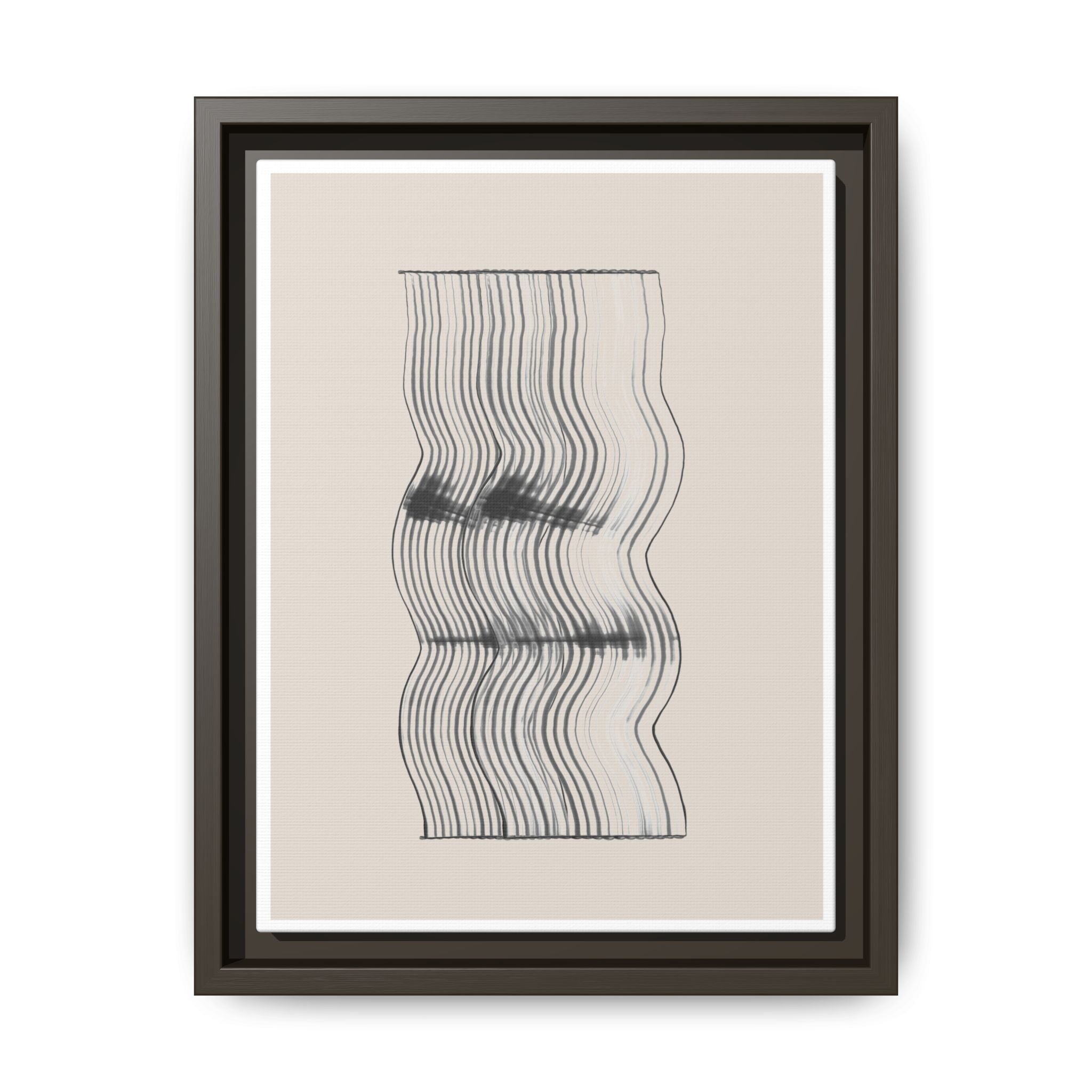 Velvet Ripple Linework Flow - Framed