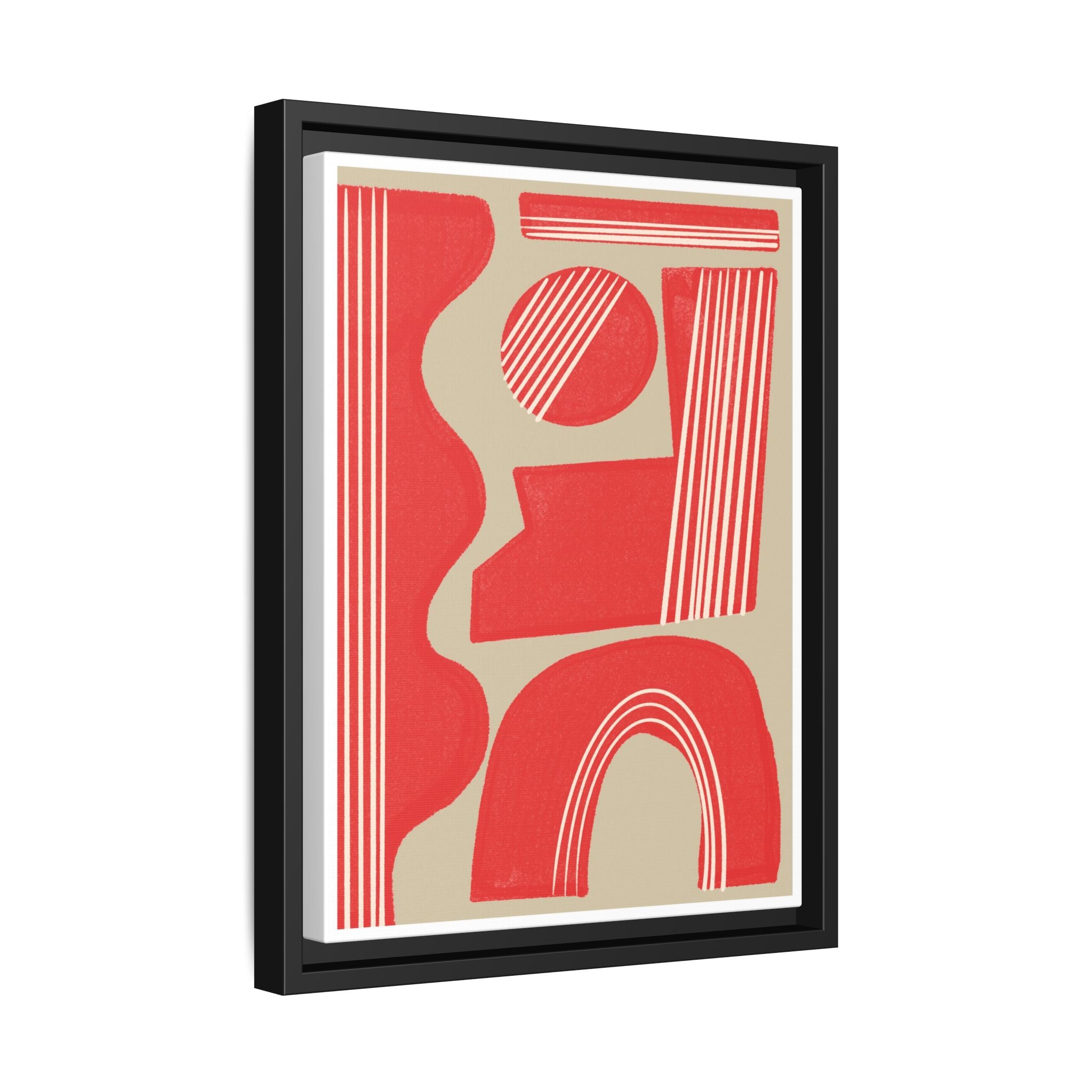 Crimson Rhythm Arches - Framed
