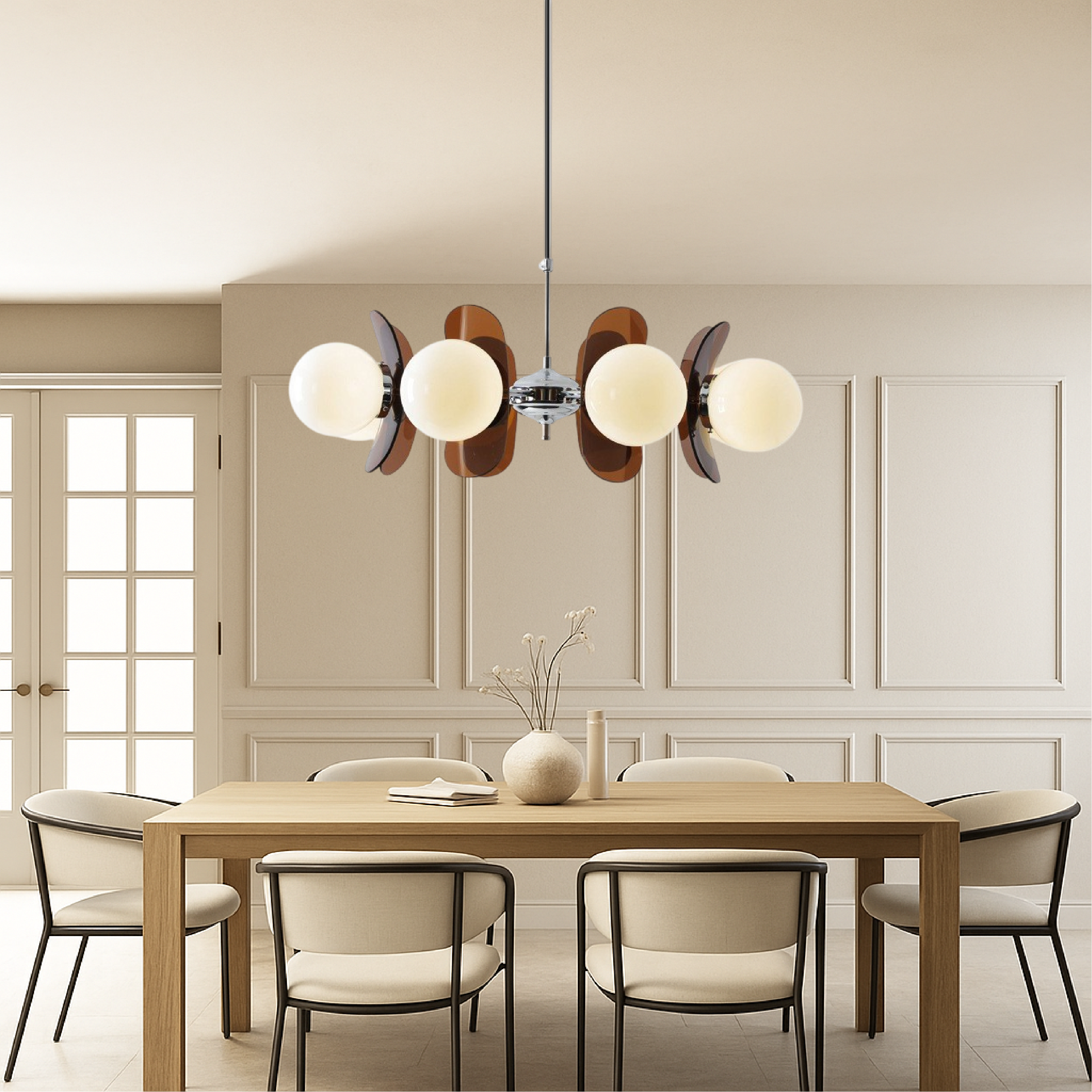 5 Head Bauhaus Chandelier