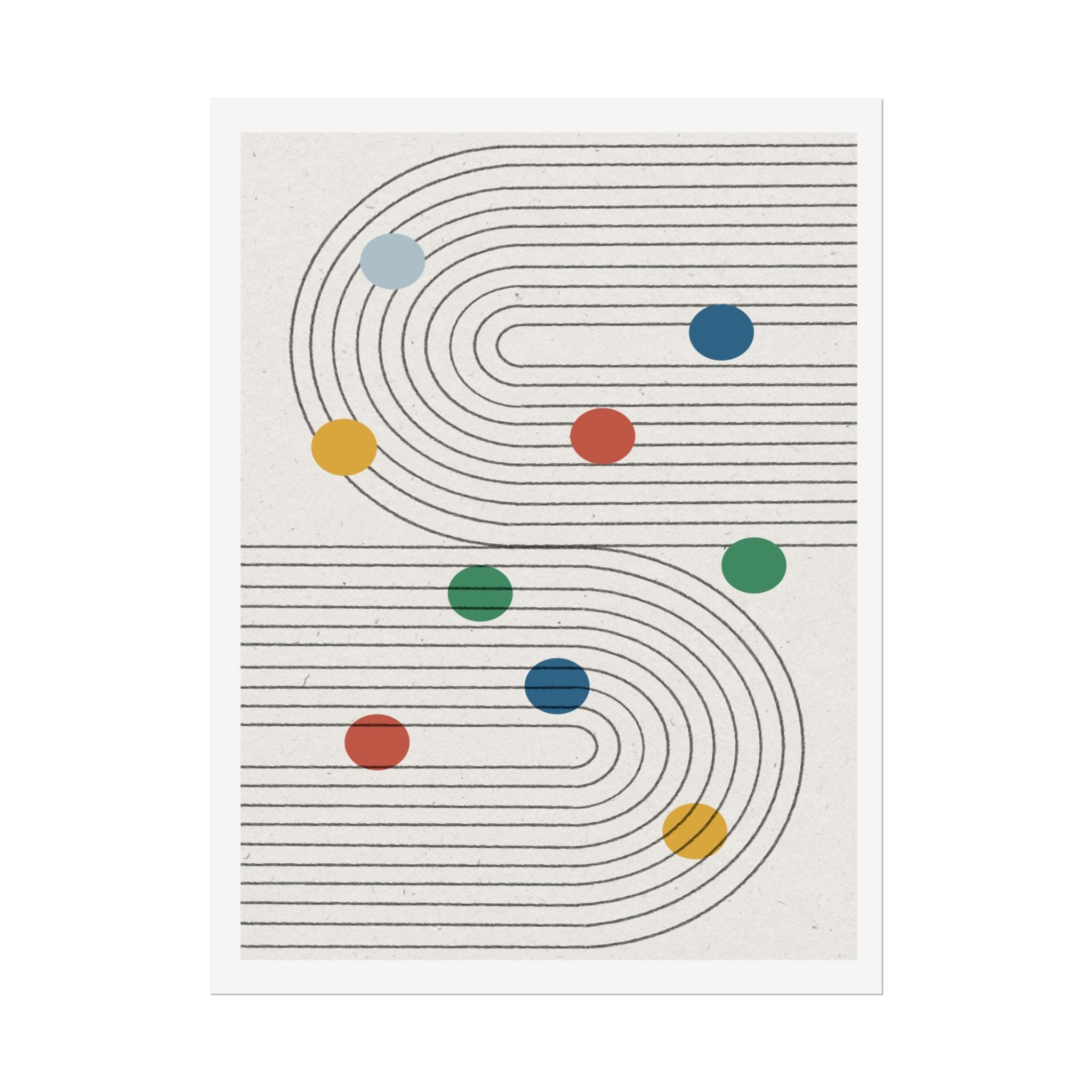 Retro Orbit Pathways - Poster