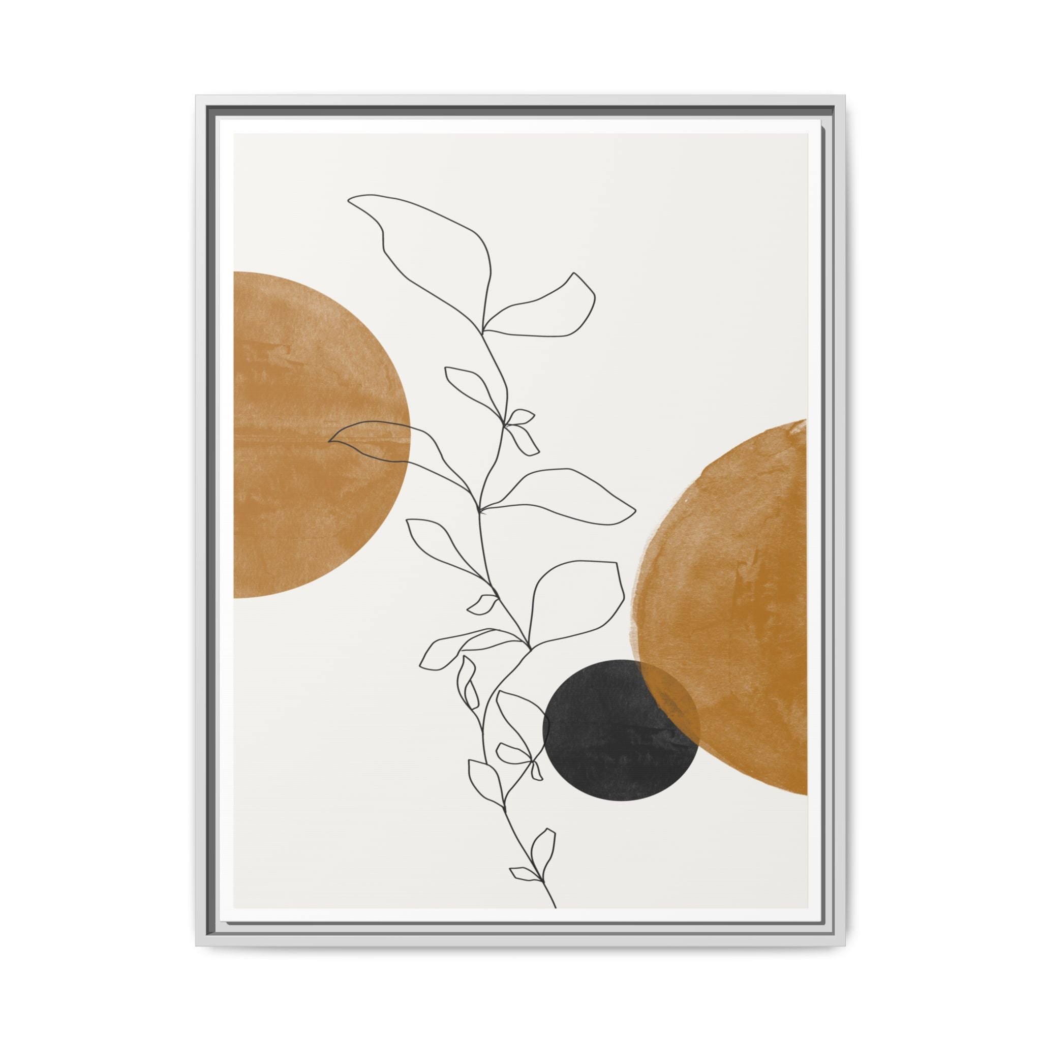 Amber Botanical Drift - Framed