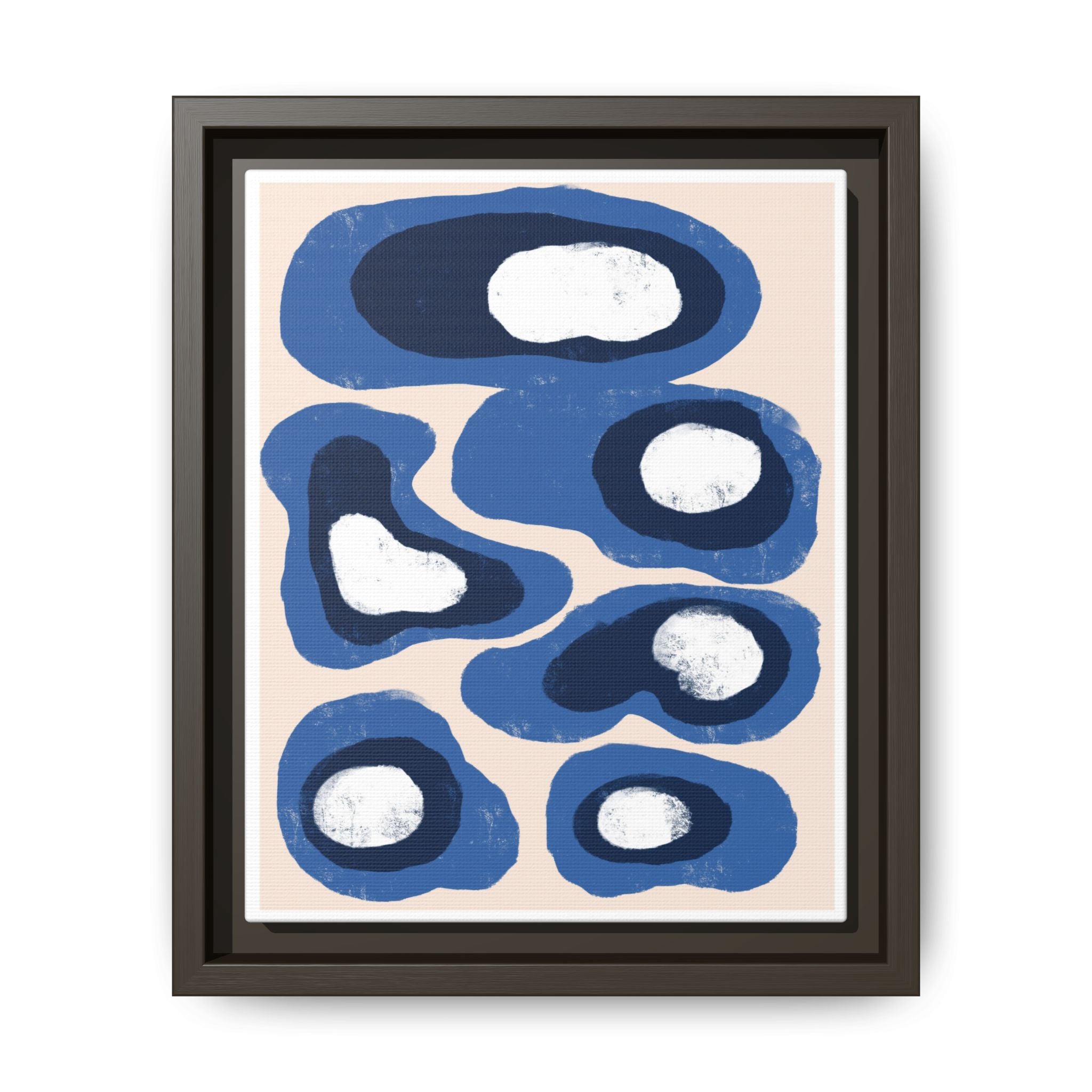 Indigo Orbit Mosaic - Framed