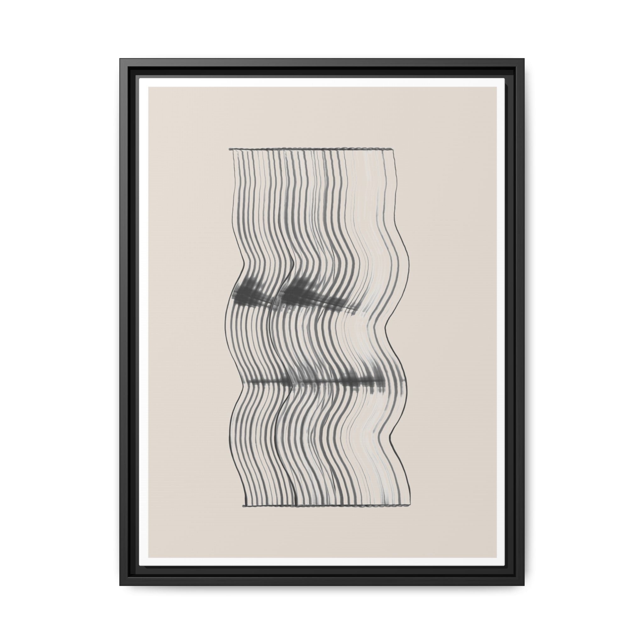 Velvet Ripple Linework Flow - Framed