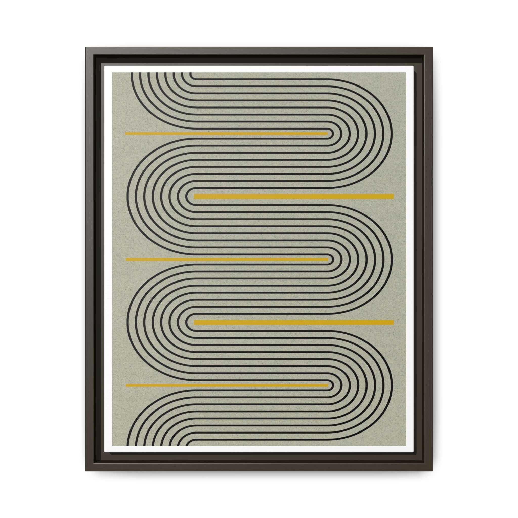 Golden Current Geometry - Framed