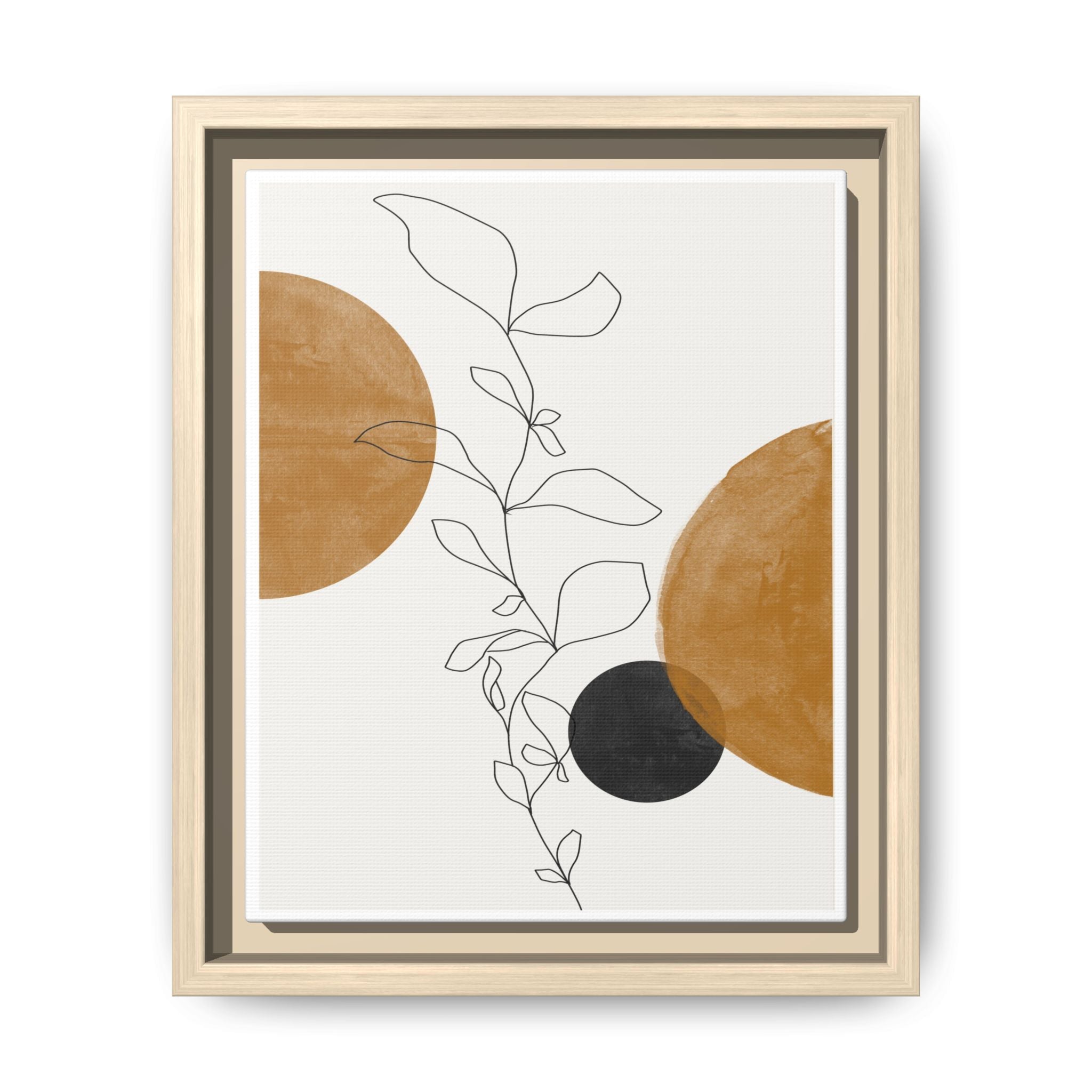 Amber Botanical Drift - Framed