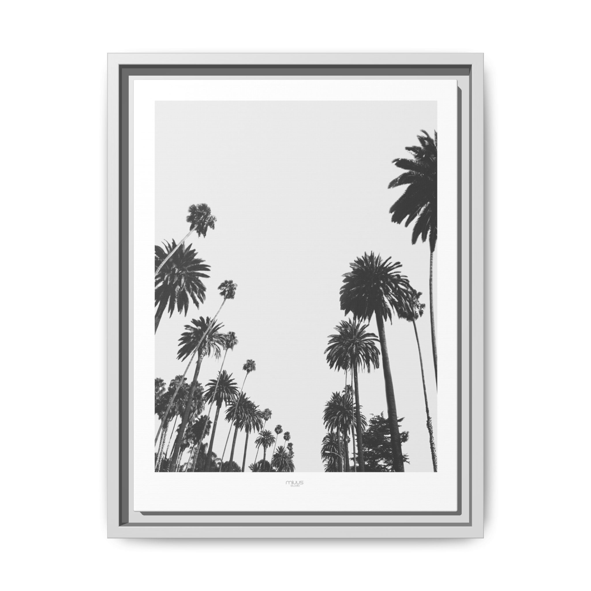 Midnight Palm Reverie - Framed