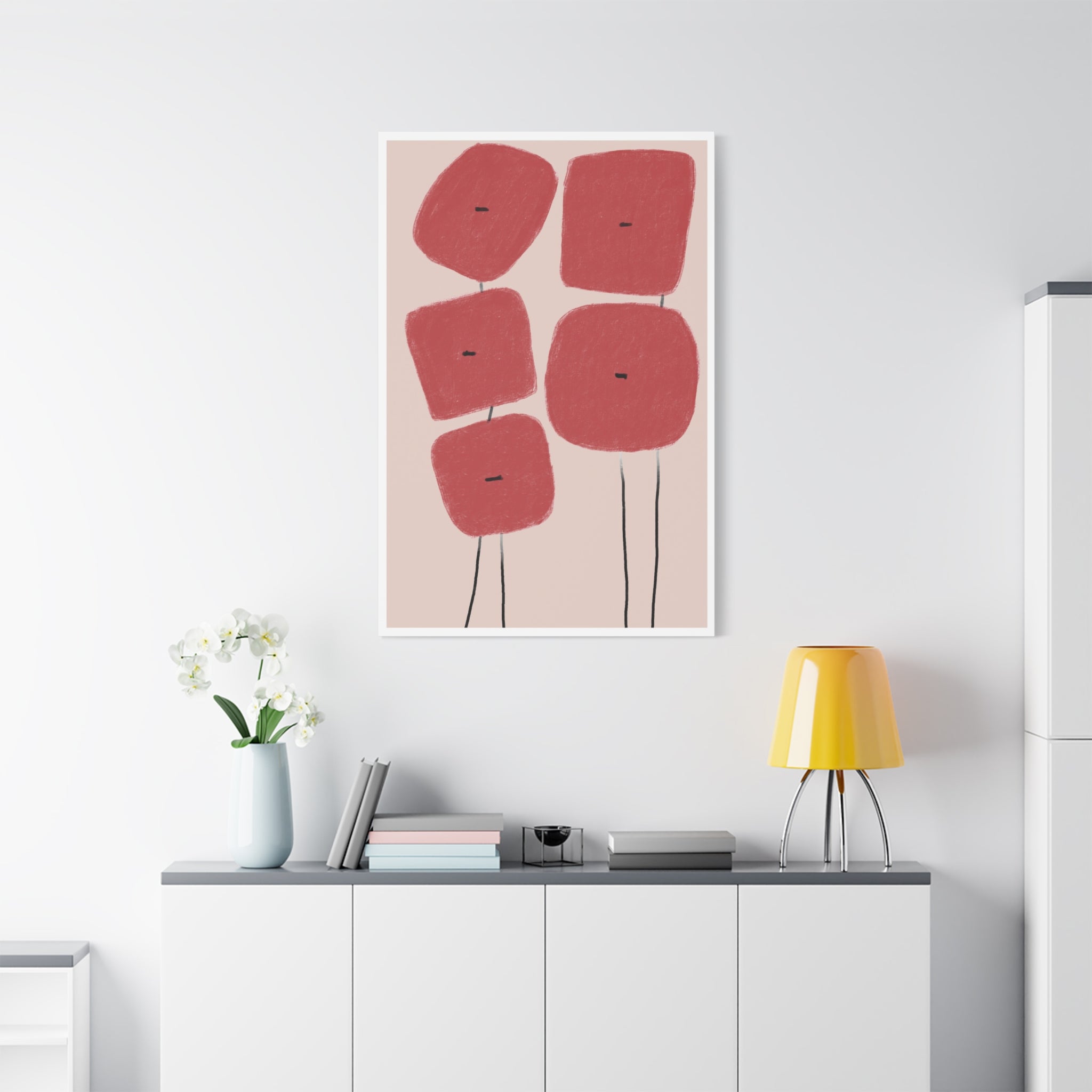 Crimson Quiet Balance - Canvas