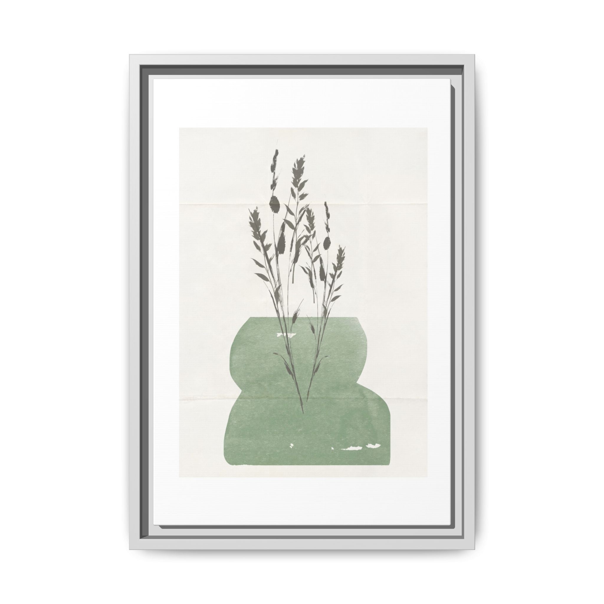 Sage Meadow Silhouette - Framed