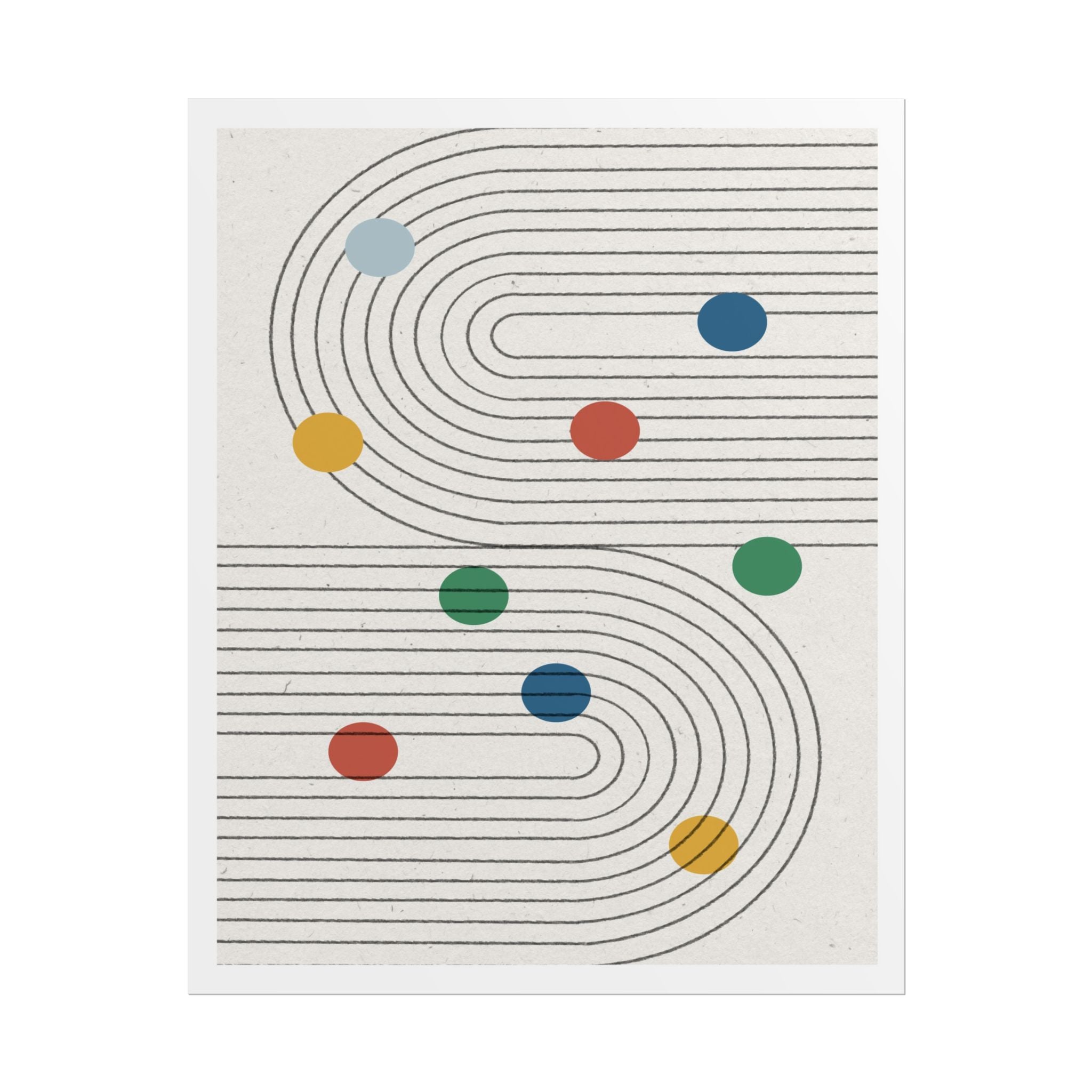 Retro Orbit Pathways - Poster
