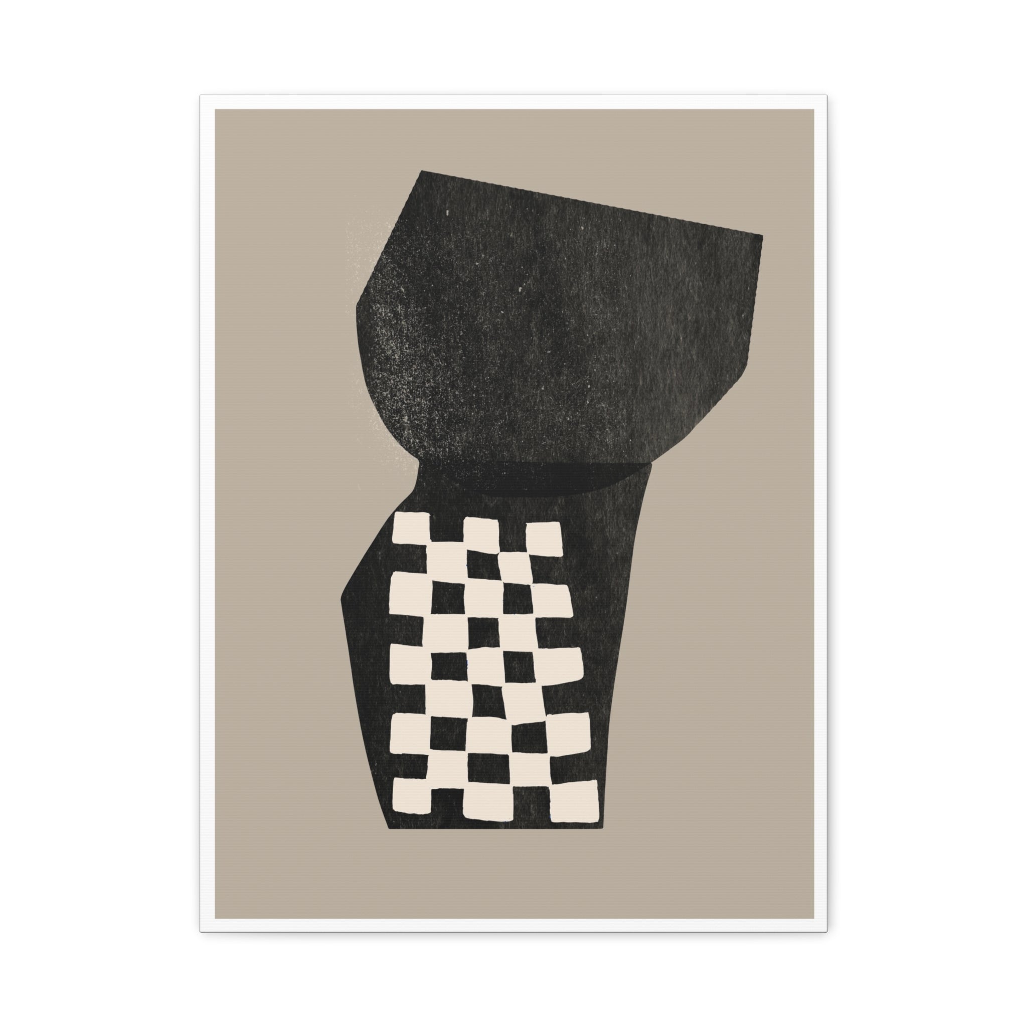 Noir Mosaic Form Balance - Canvas