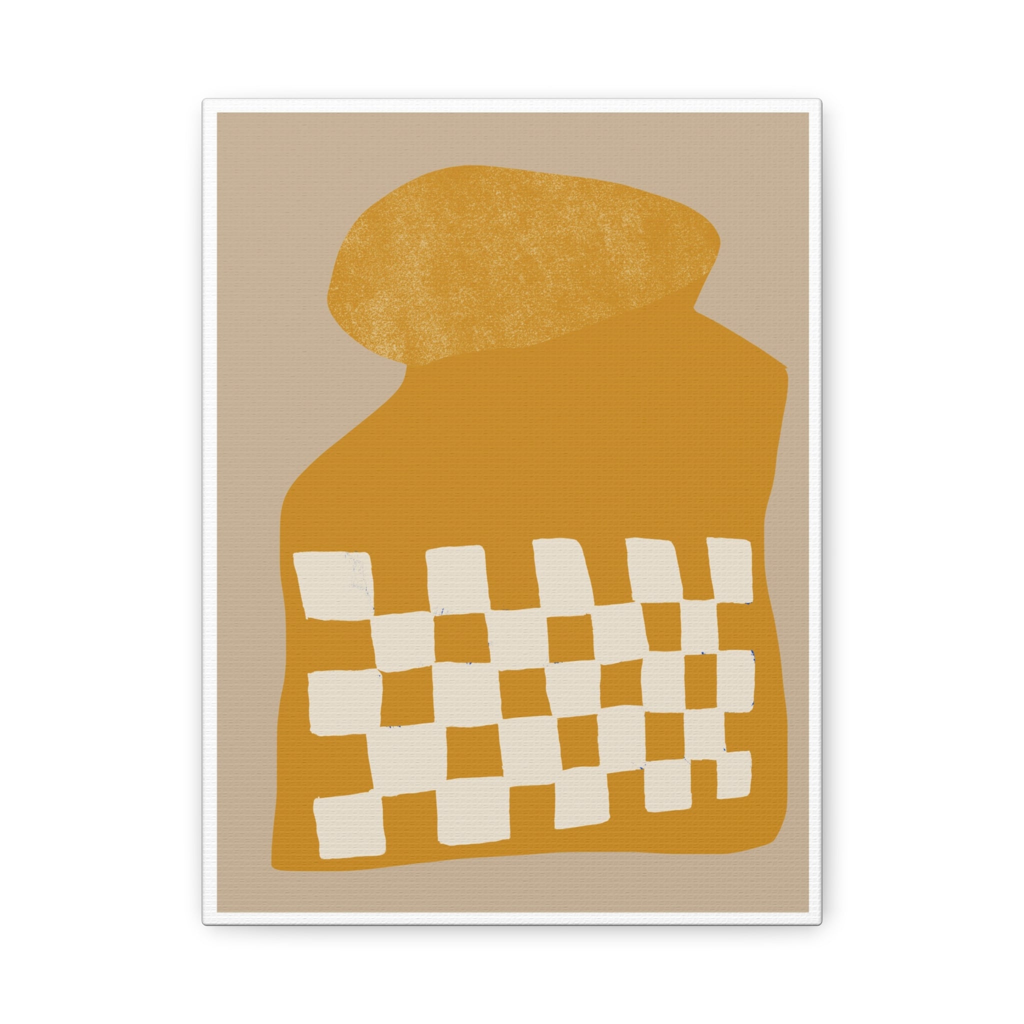 Golden Mosaic Bloom - Canvas