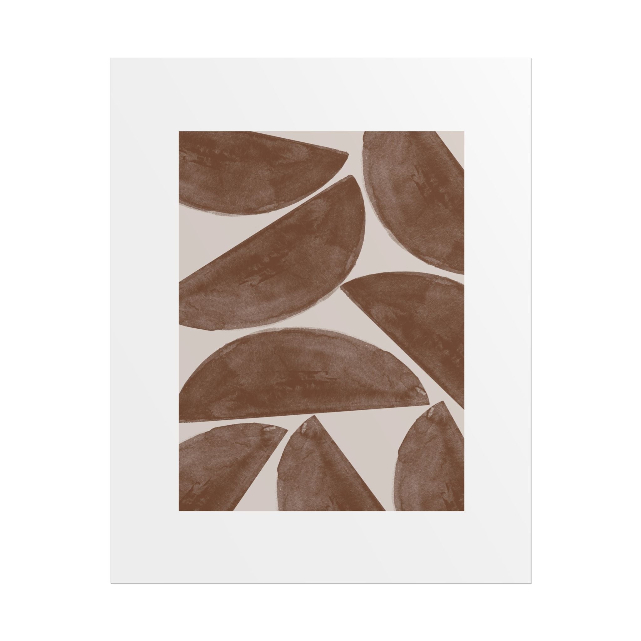 Terracotta Crescent Rhythm - Poster