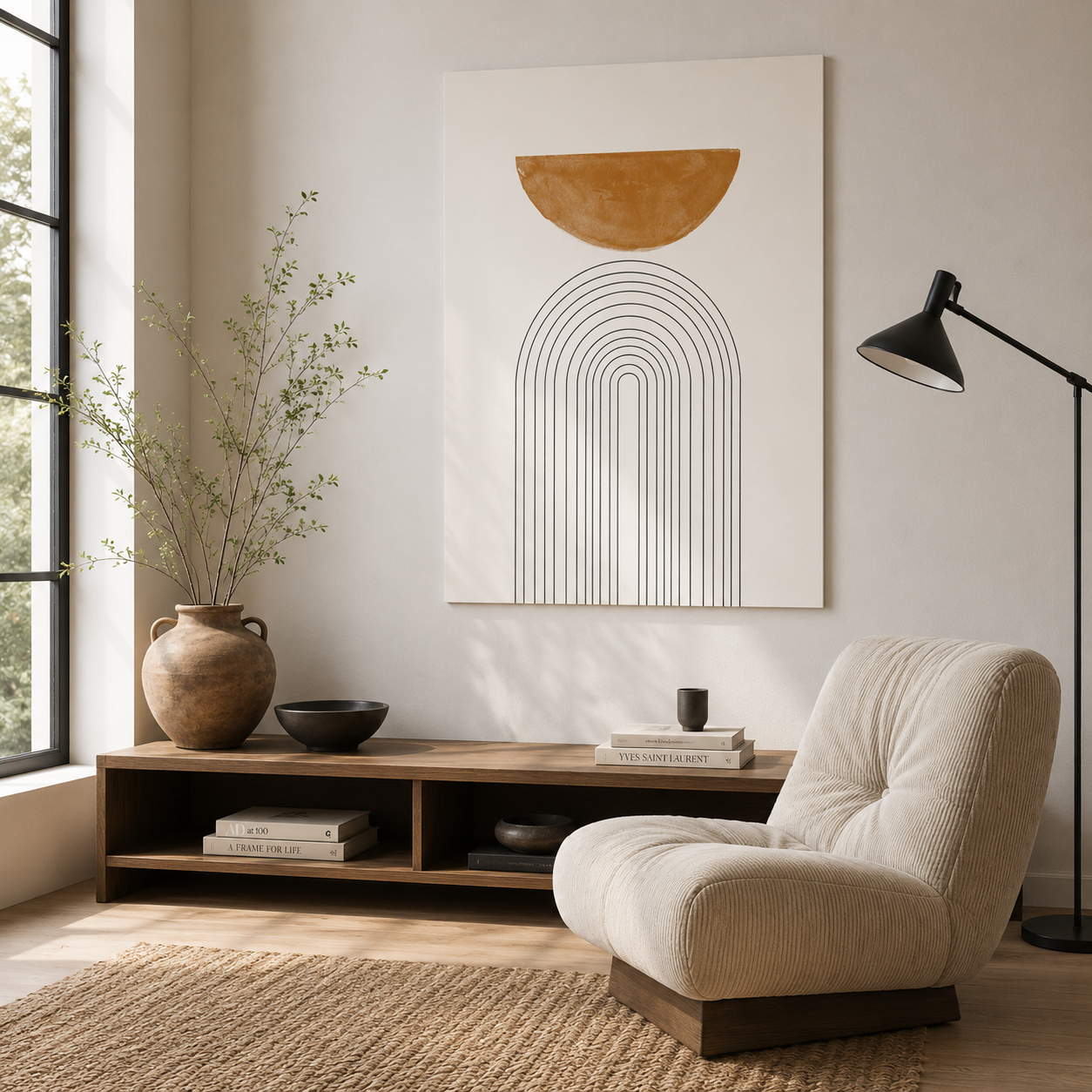 Ochre Horizon Passage - Canvas