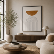 Ochre Horizon Passage - Framed