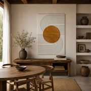 Amber Orbit Lines - Canvas