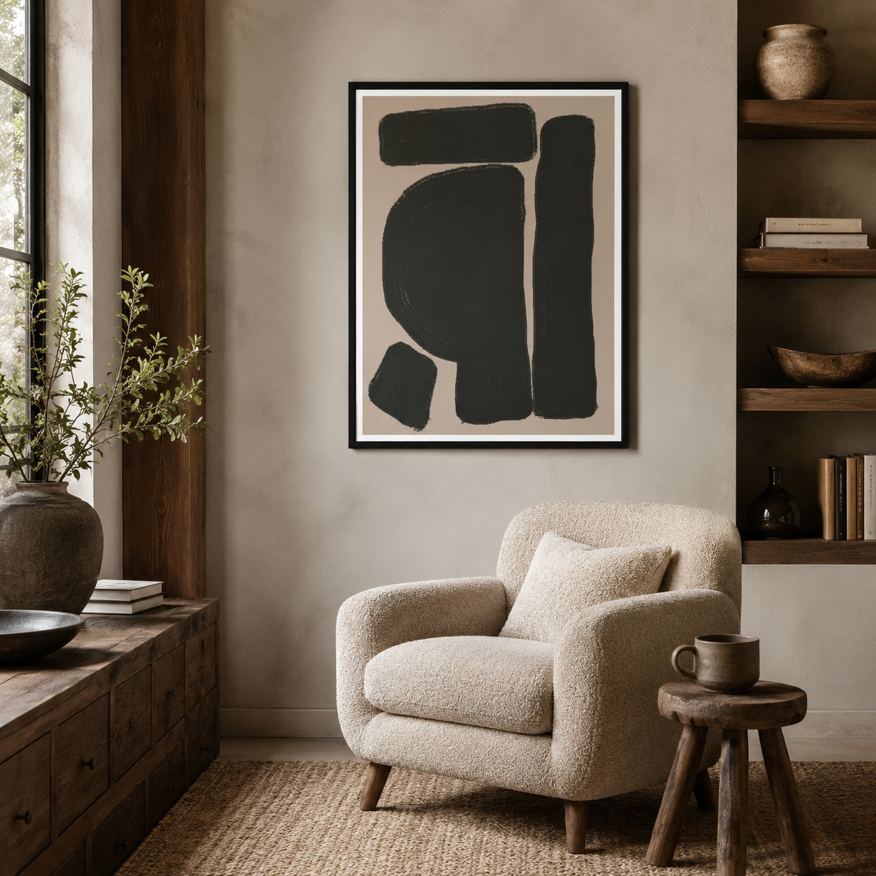 Velvet Obsidian Forms - Framed