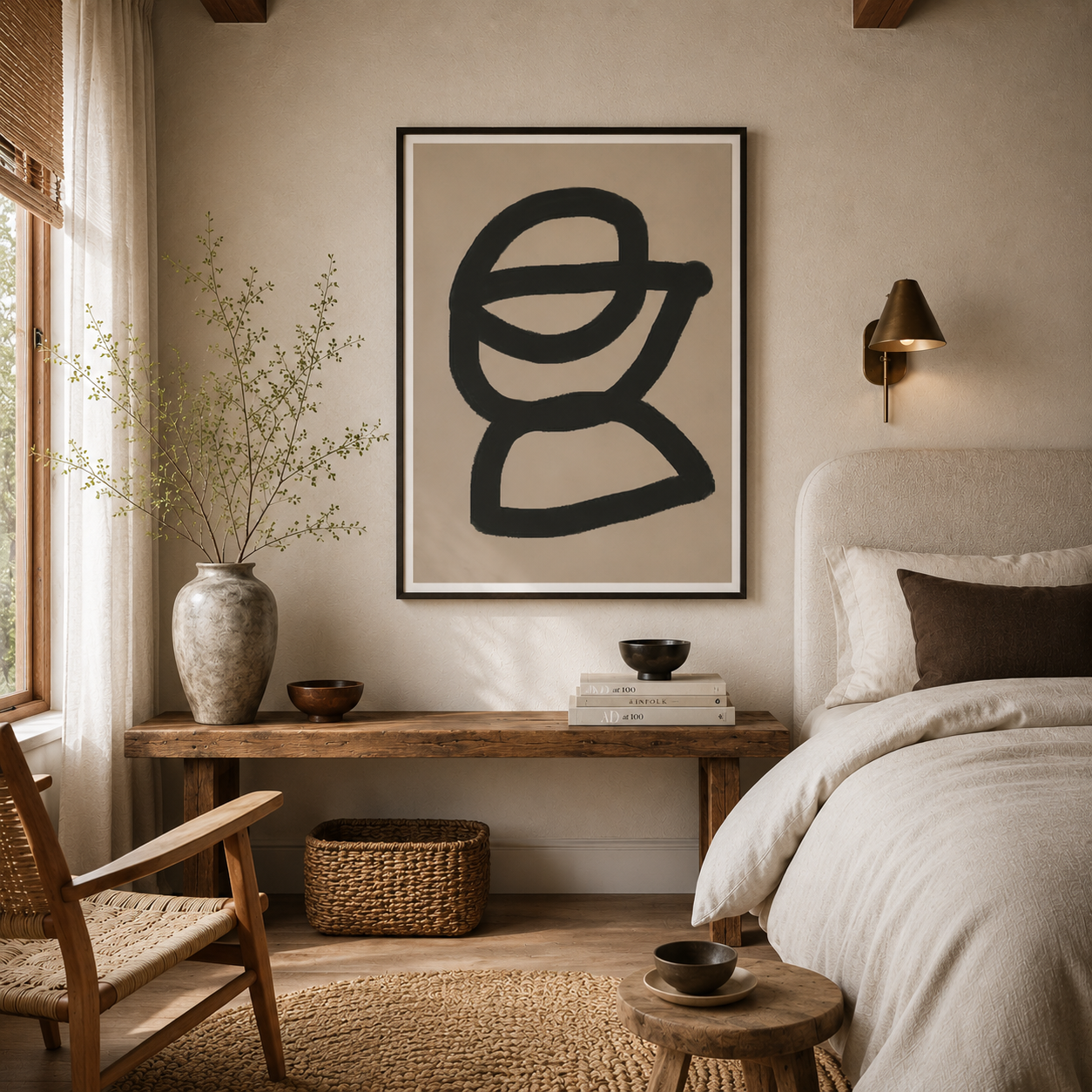 Noir Orbit Silhouette - Framed