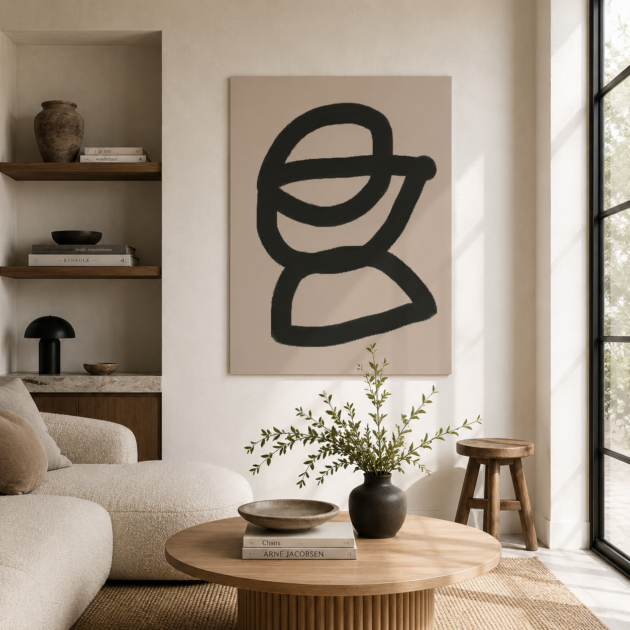 Noir Orbit Silhouette - Canvas