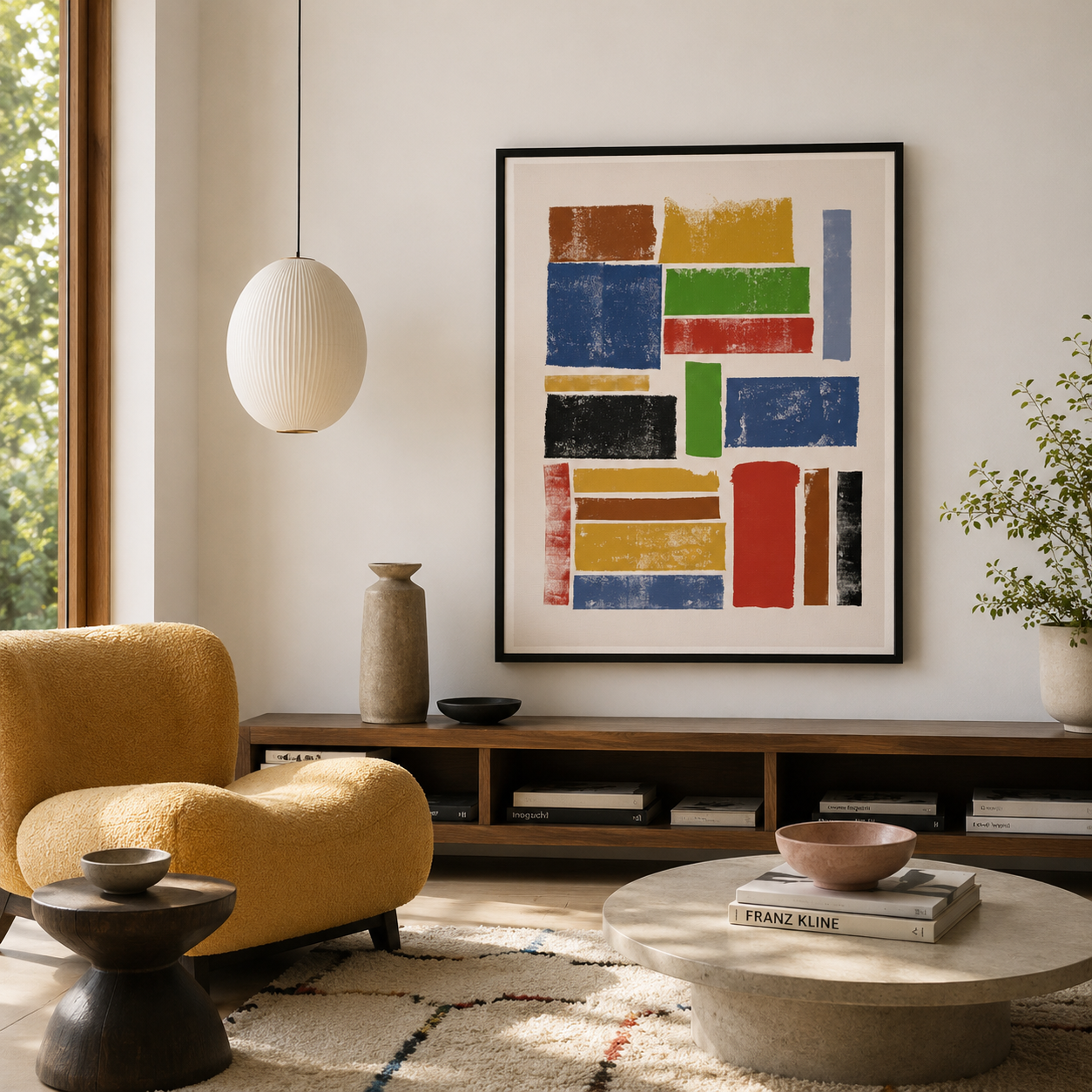 Playful Color Rhythm - Framed
