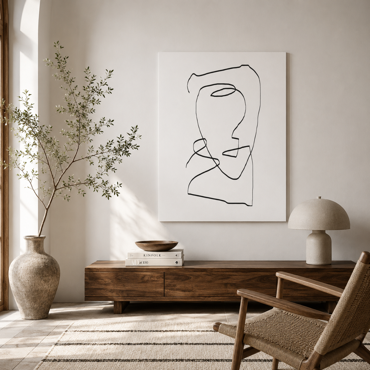 Silent Contour Reverie - Canvas