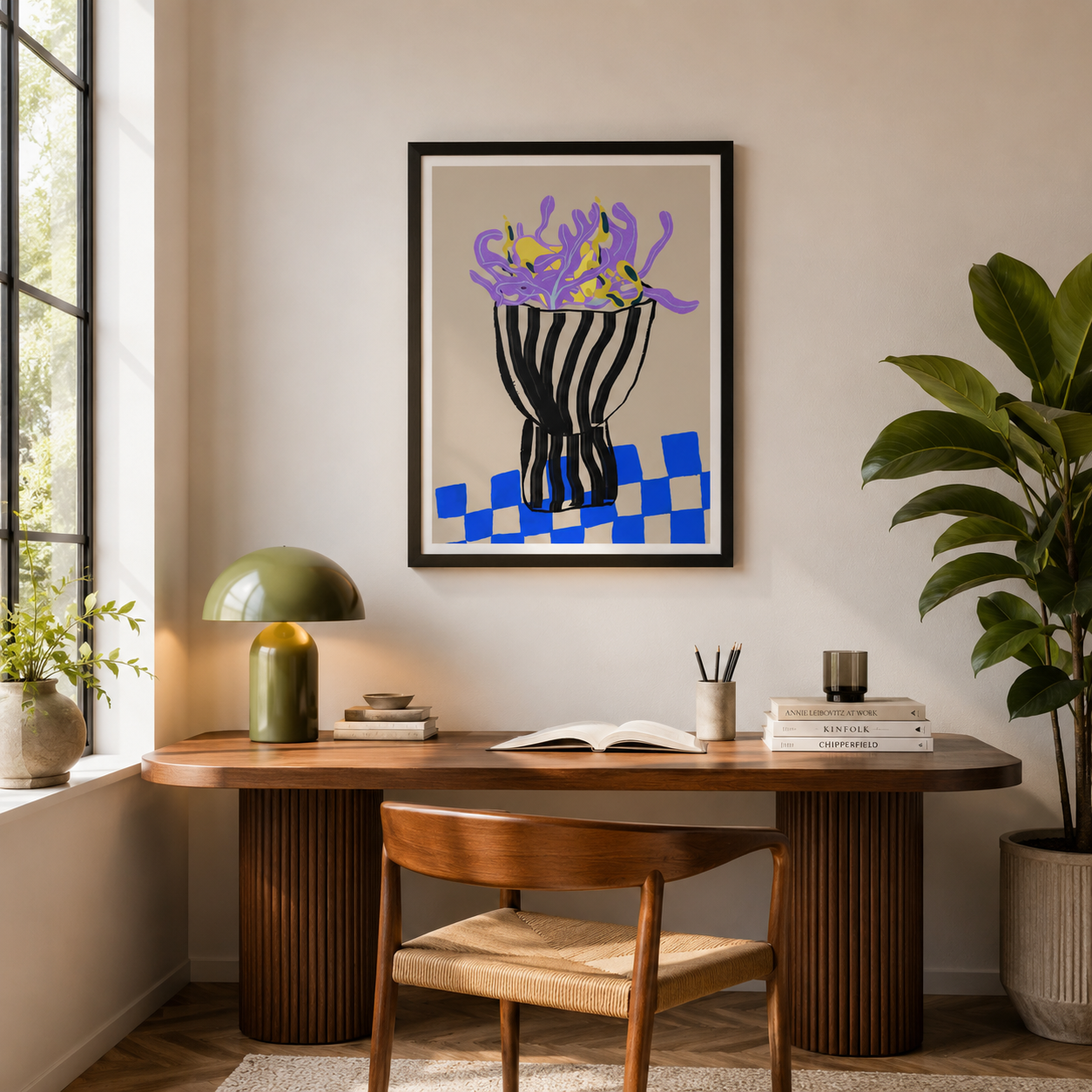 Lavender Coral Mirage - Framed