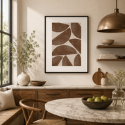Terracotta Crescent Rhythm - Framed
