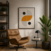 Amber Orbit Balance - Framed