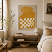 Golden Mosaic Bloom - Canvas