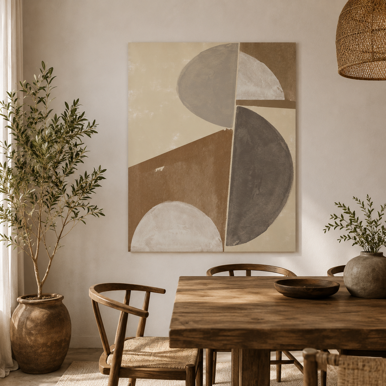 Desert Moon Geometry Echo - Poster