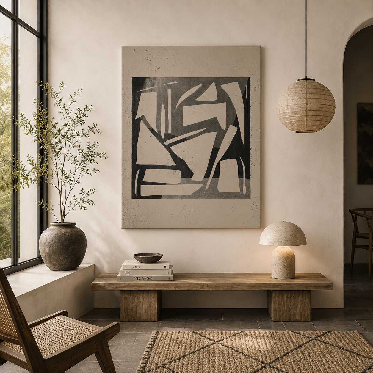 Shadow Fragment Rhythm Study - Canvas