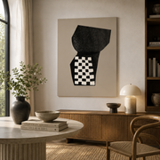 Noir Mosaic Form Balance - Poster